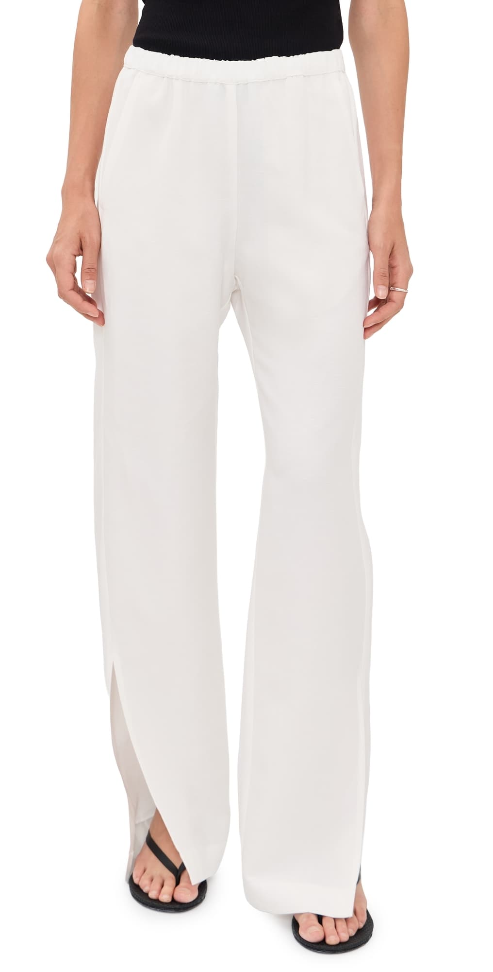 Enza Costa Twill Slash Pants Off White
