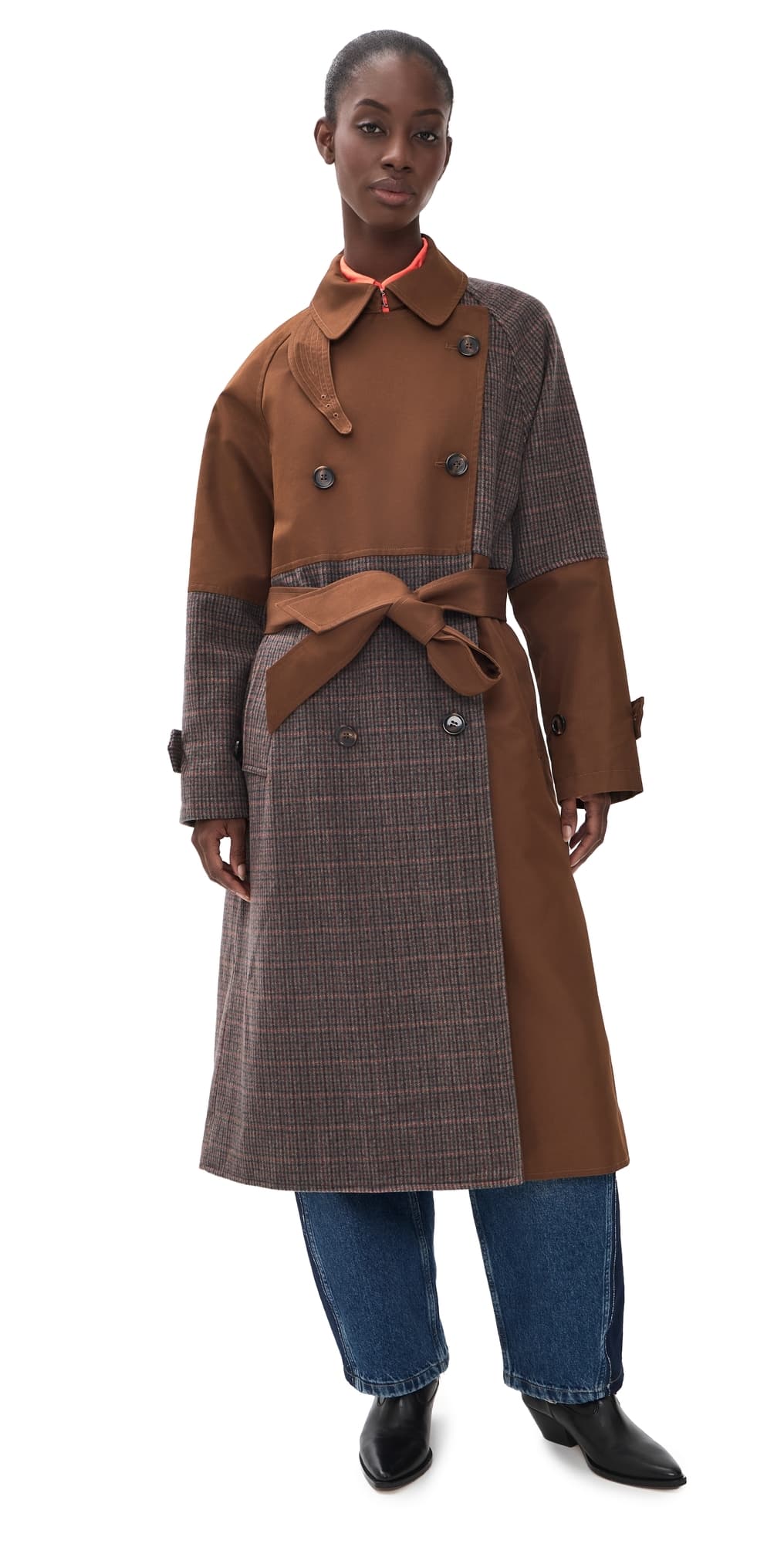ESSENTIEL ANTWERP Kagu Patchwork Trench Coat Combo1 Bear Me
