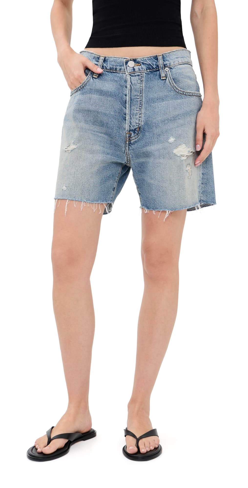 Éterne Emmett Boyfriend Shorts Light Indigo