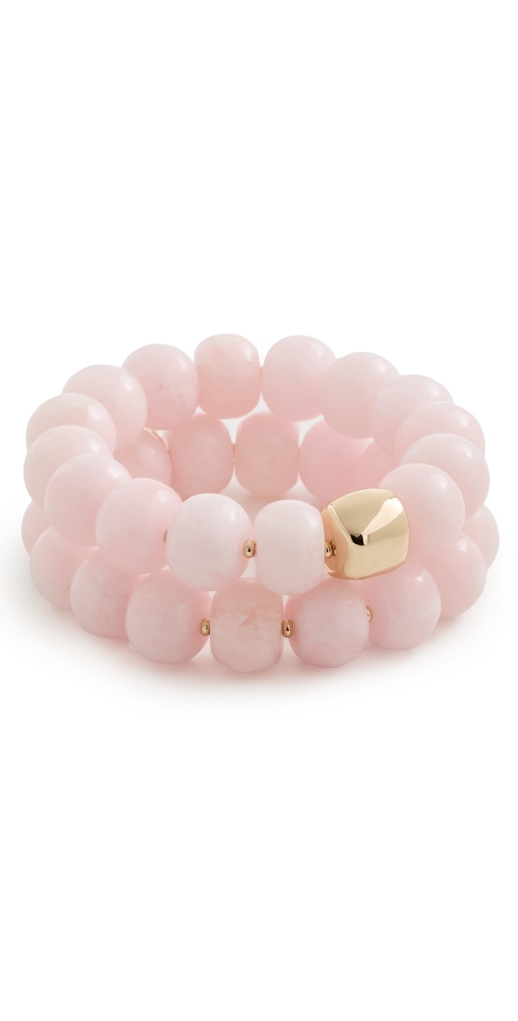 Ettika Power Bead Bracelet Stack In Rose Quartz Rose Quartz · One Size