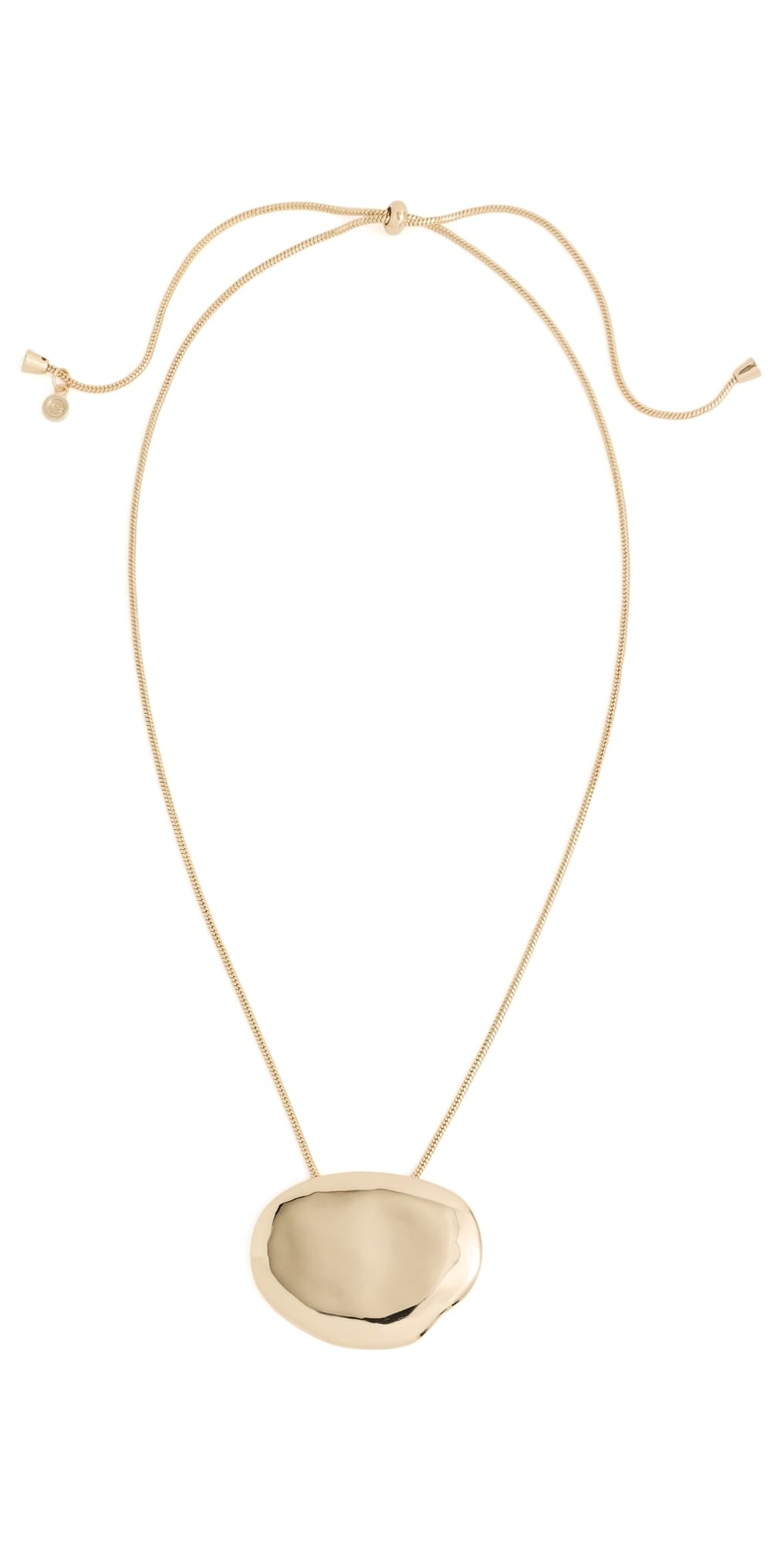Ettika Molten Metal Pendant Necklace Gold