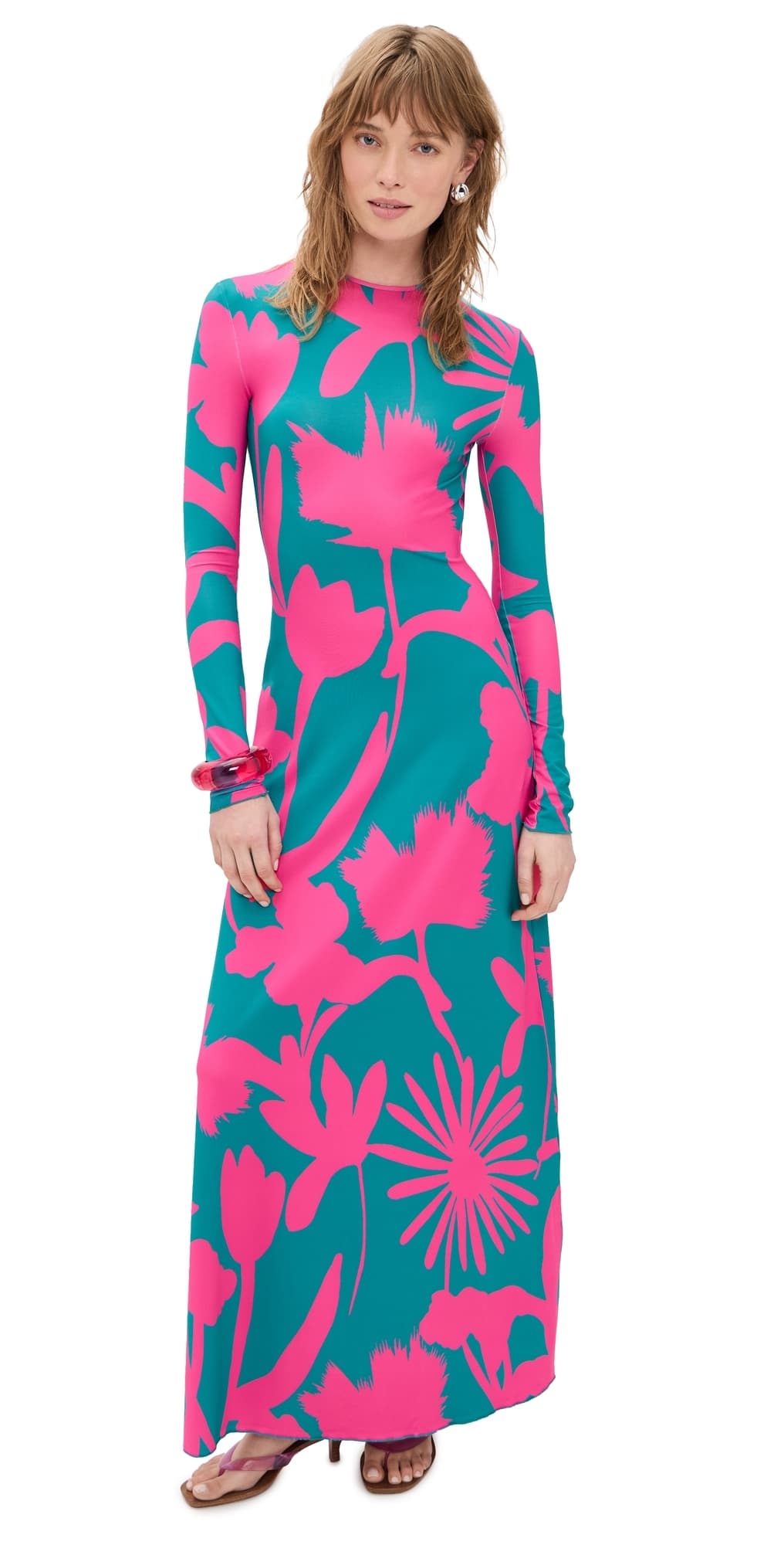 Eywasouls Malibu Sam Dress Fuchsia Flora
