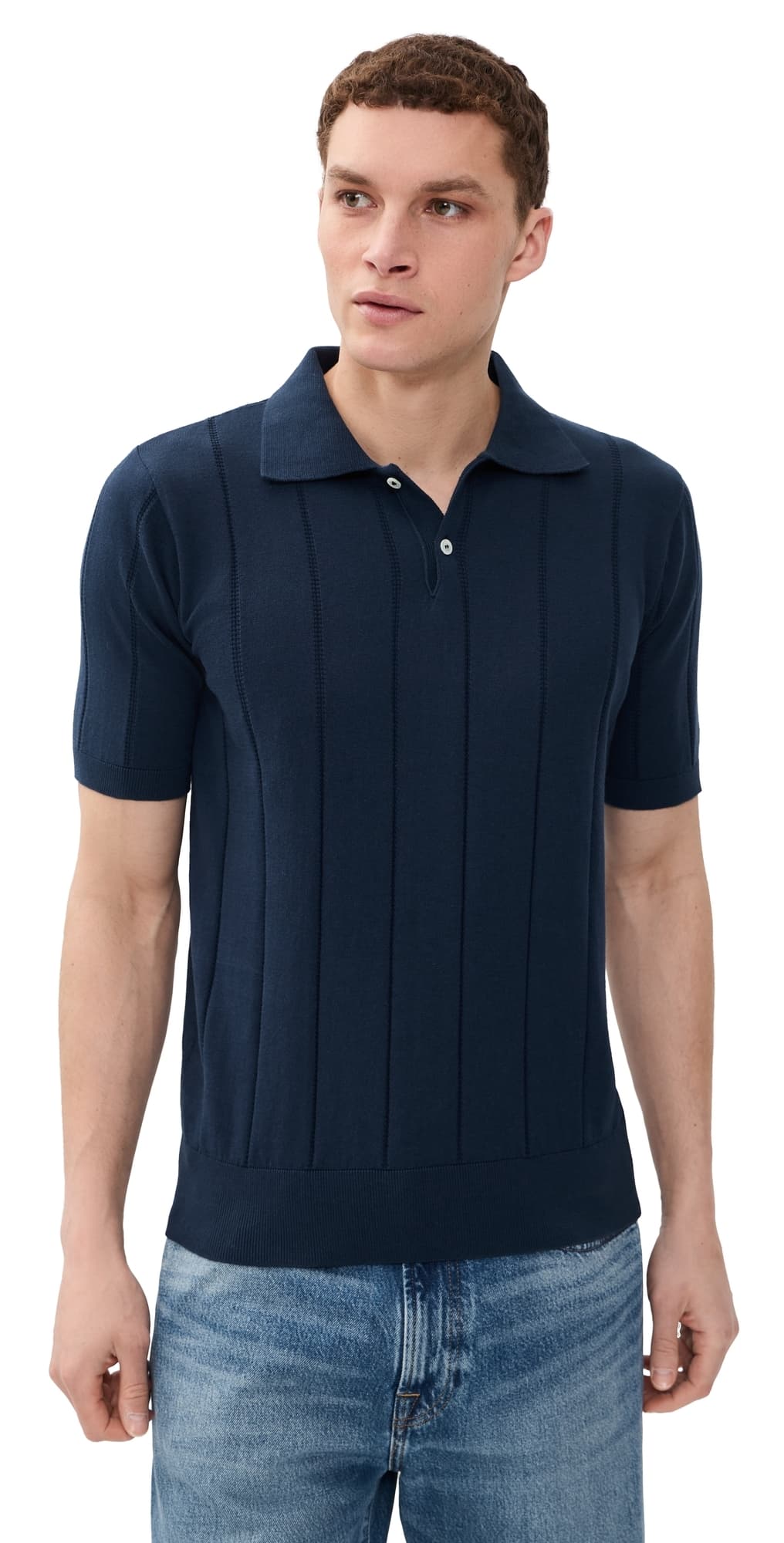 Far Afield Jacobs Knitted Polo Navy