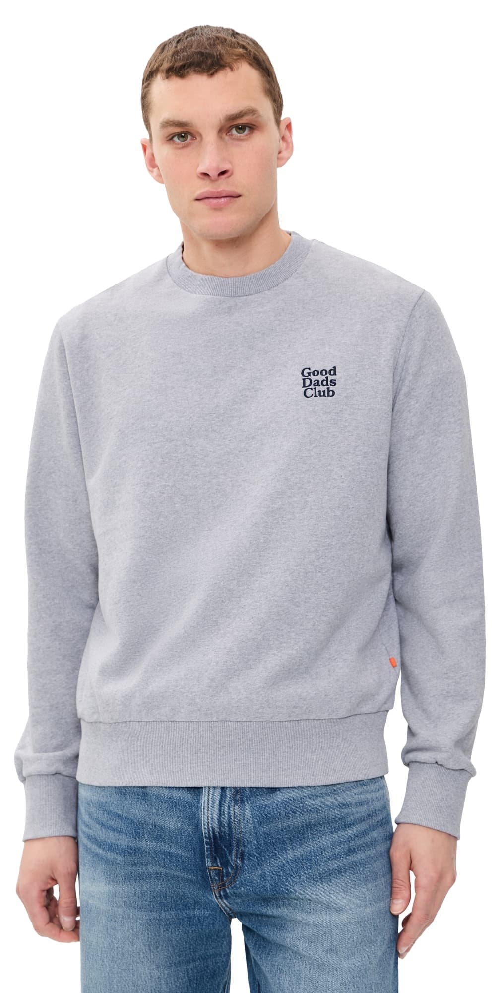 Far Afield Good Dads Club Embroidered Sweatshirt Grey Marl