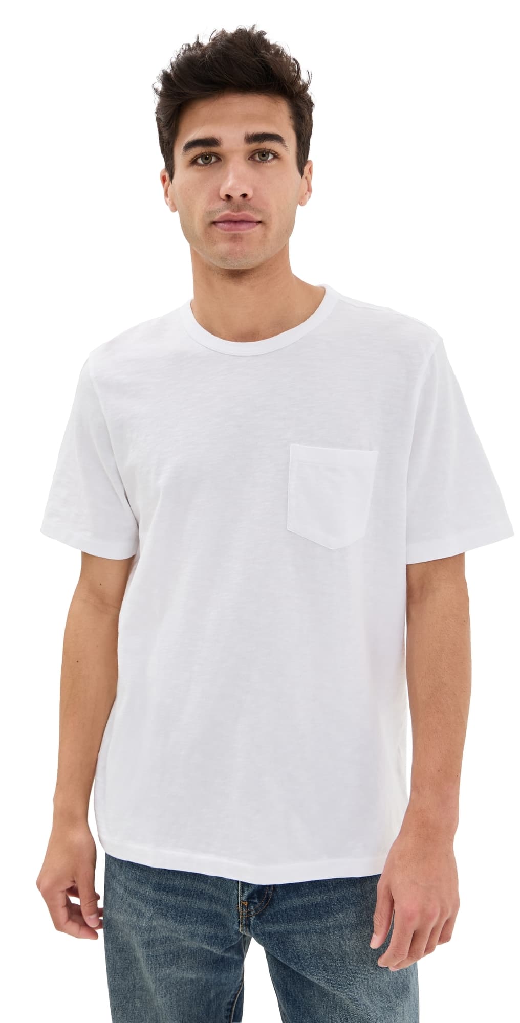 Faherty Sunwashed Pocket Tee White