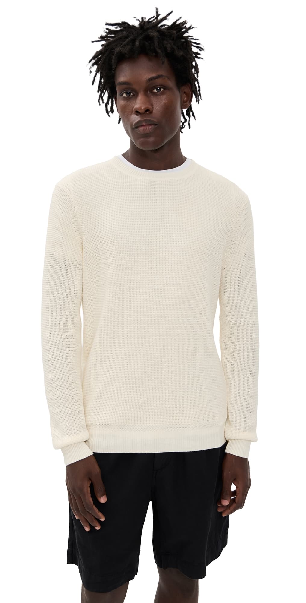 Faherty Sunwashed Crewneck Sweater White Shell