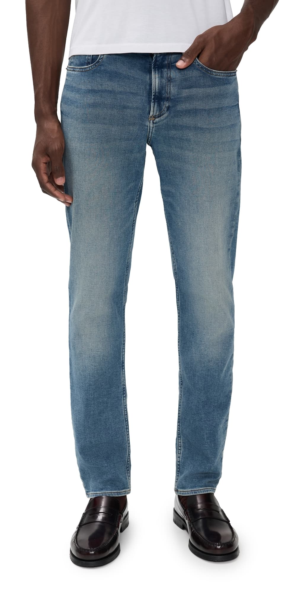 Faherty Stretch Terry Indigo 5 Pocket Jeans Indigo Ocean Wash