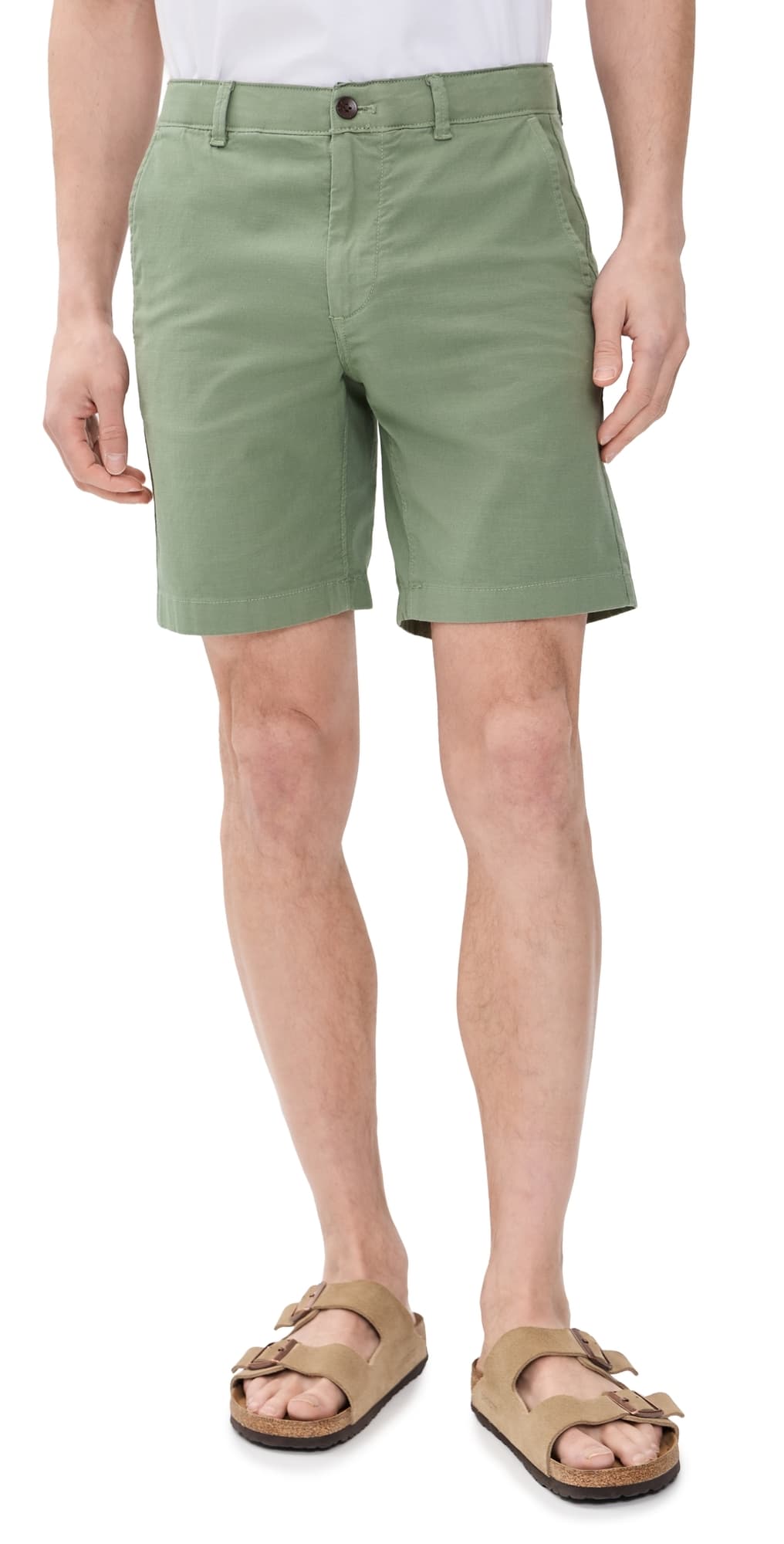 Faherty Essential Chino 8 Shorts Trail Olive