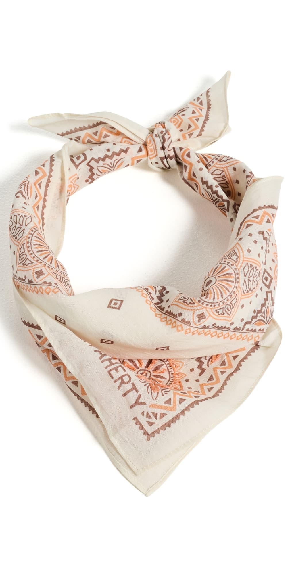 Faherty Star Geo Bandana Scarf Egret · One Size