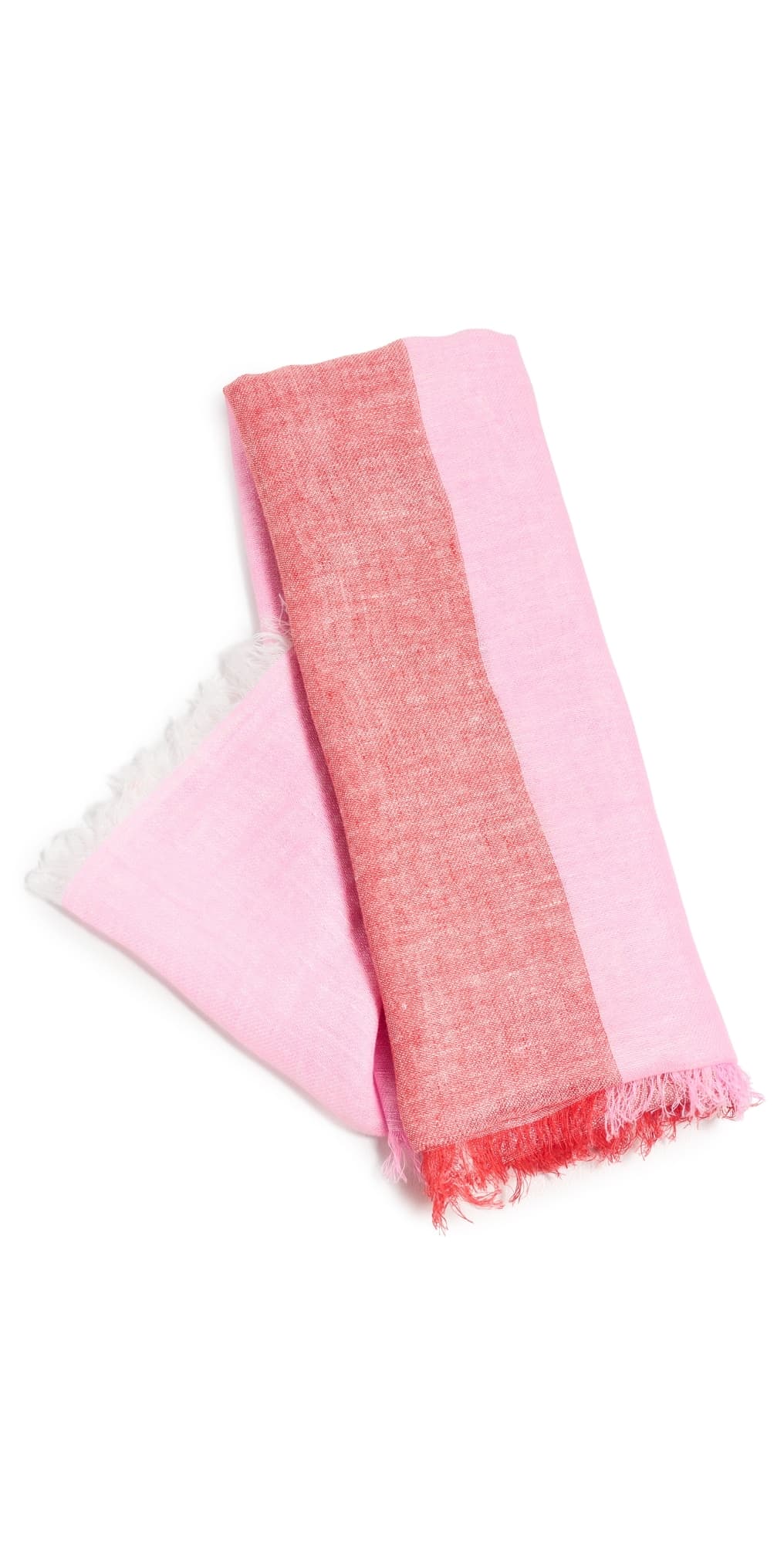 Faherty Colorblock Oblong Scarf Fuchsia · One Size