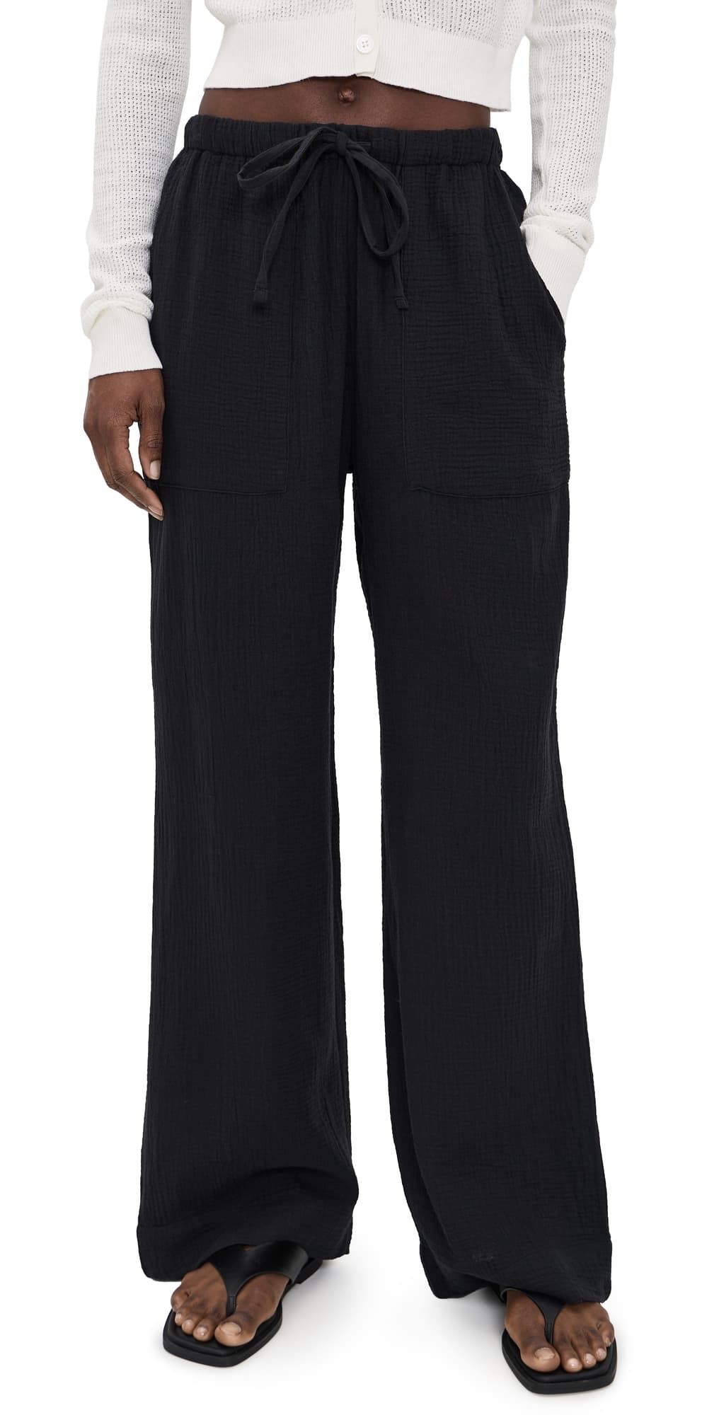 Faherty Laidback Gauze Pants Black