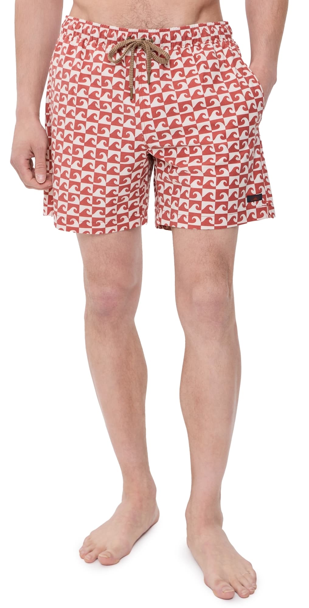 Faherty All Day Swim Trunks 6 Clay Wave Block