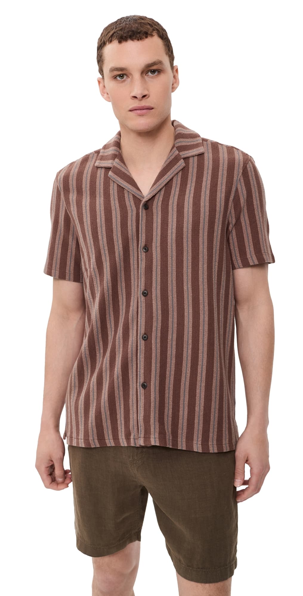 Faherty Oasis Camp Shirt Autumn Sky Stripe
