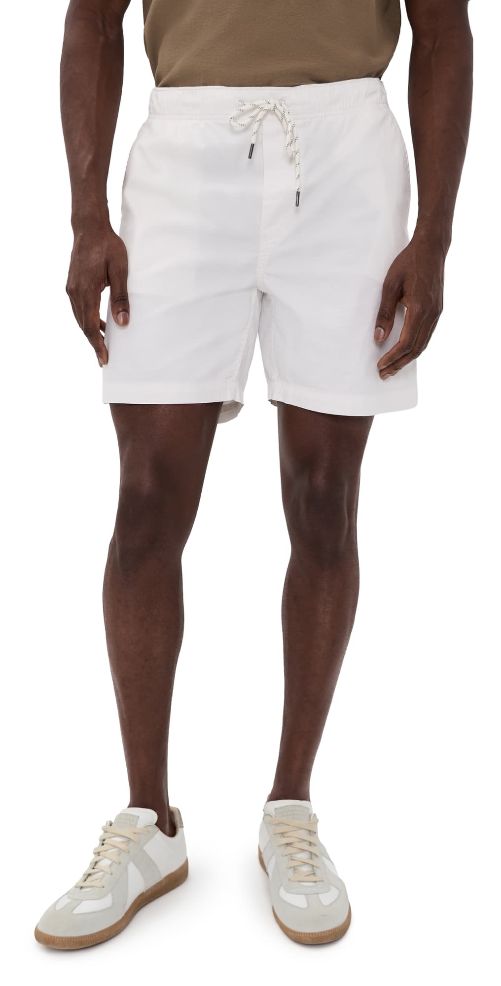 Faherty Essential Drawstring Shorts 6 Boneyard White