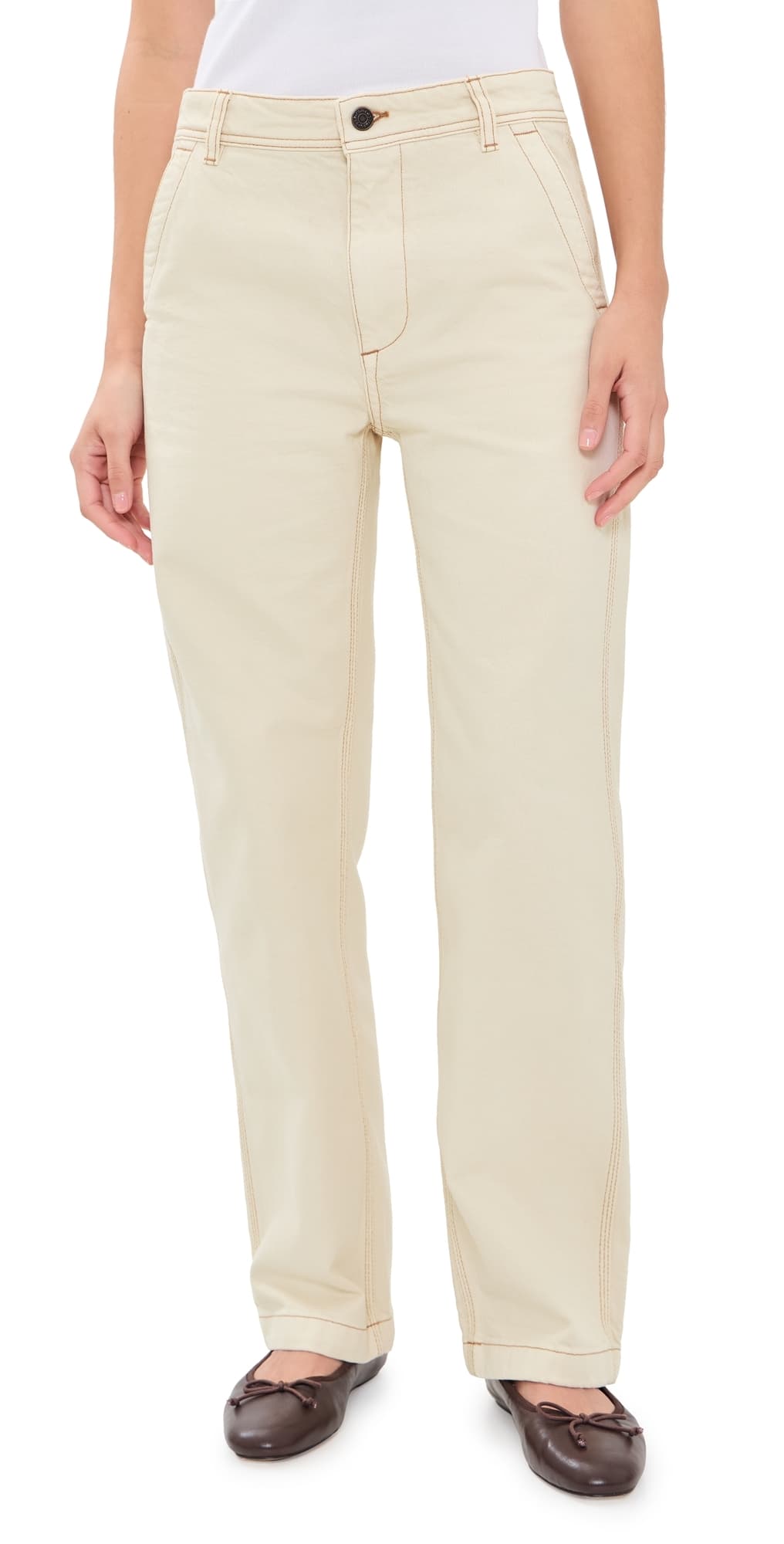 Faherty Driftwood Denim Jeans Almond Milk