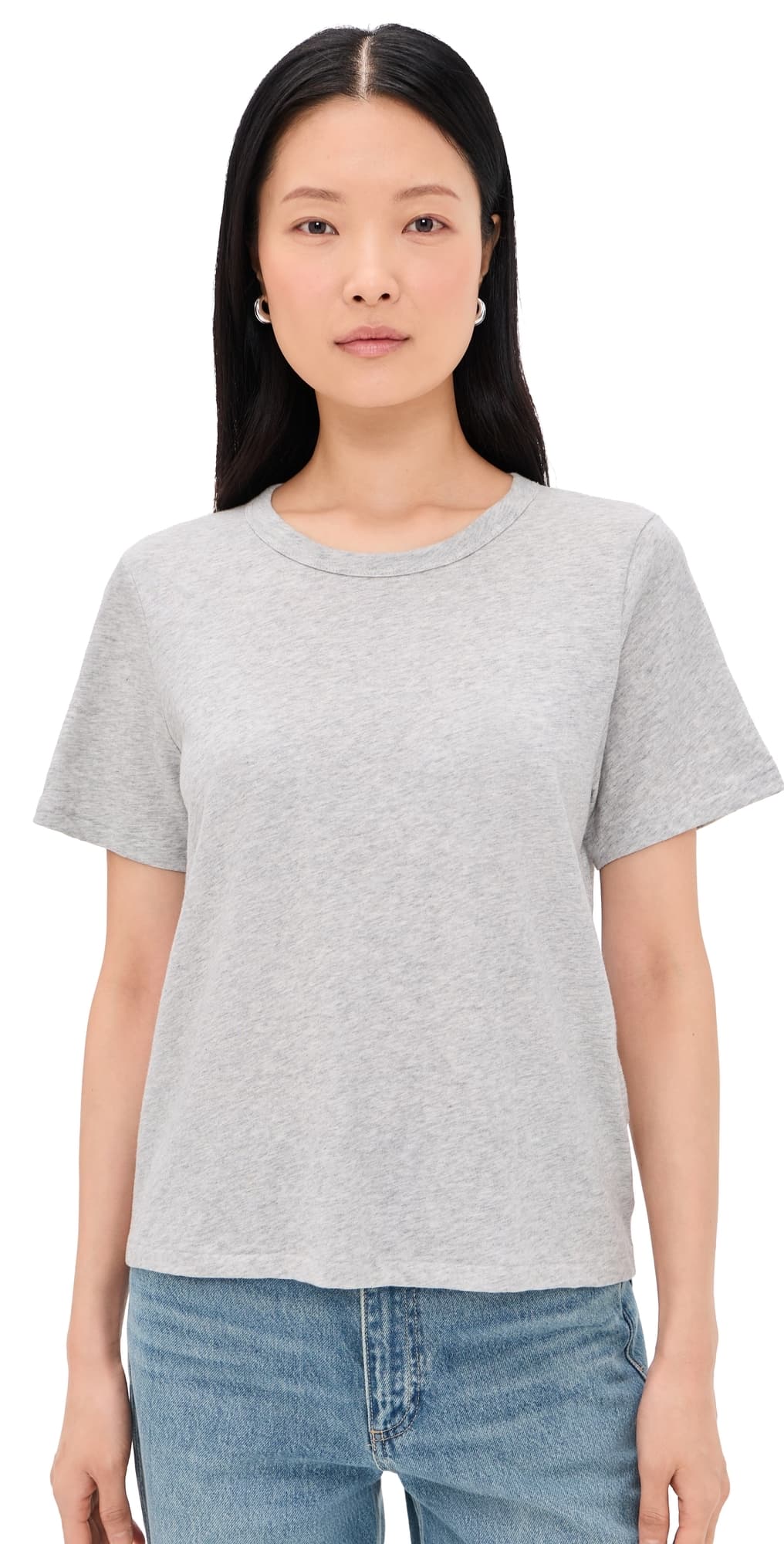 Faherty Sunwashed Essential Tee Dune Grey Heather
