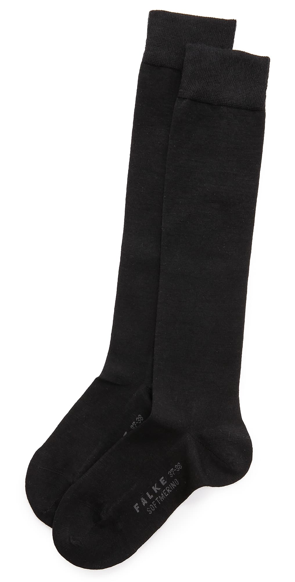 Falke Soft Merino Knee High Socks Black