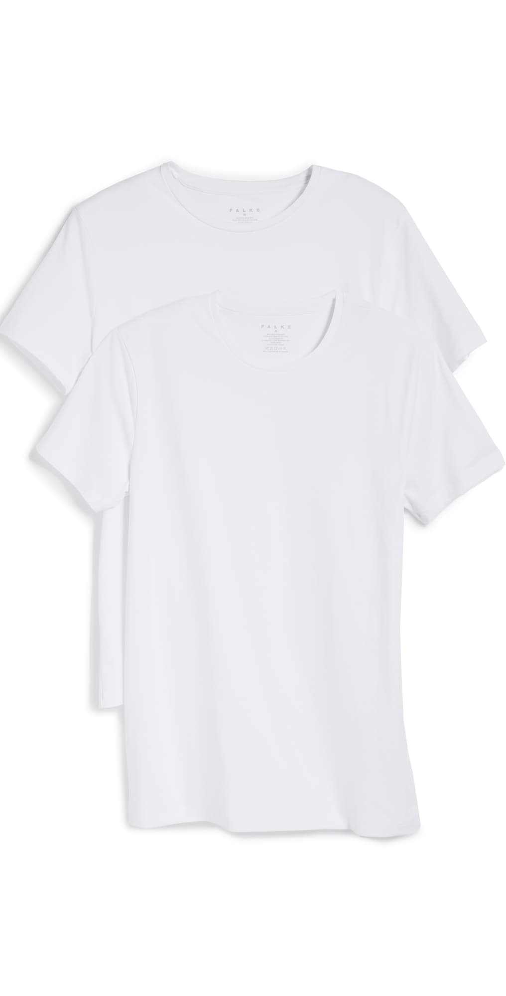 Falke 2-Pack Cotton Crew Neck Tee White
