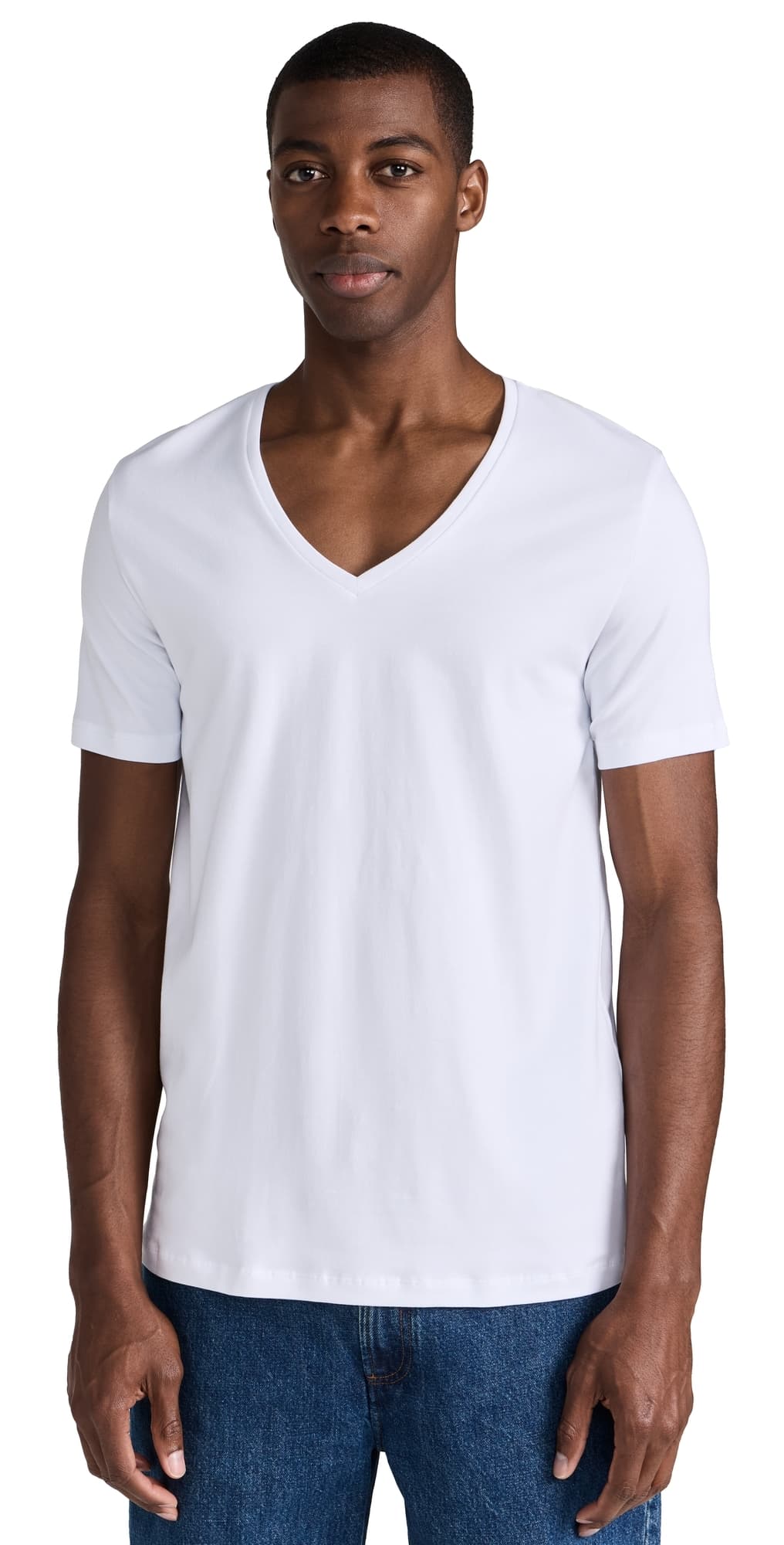 Falke Cotton V Neck Tee 2 Pack White