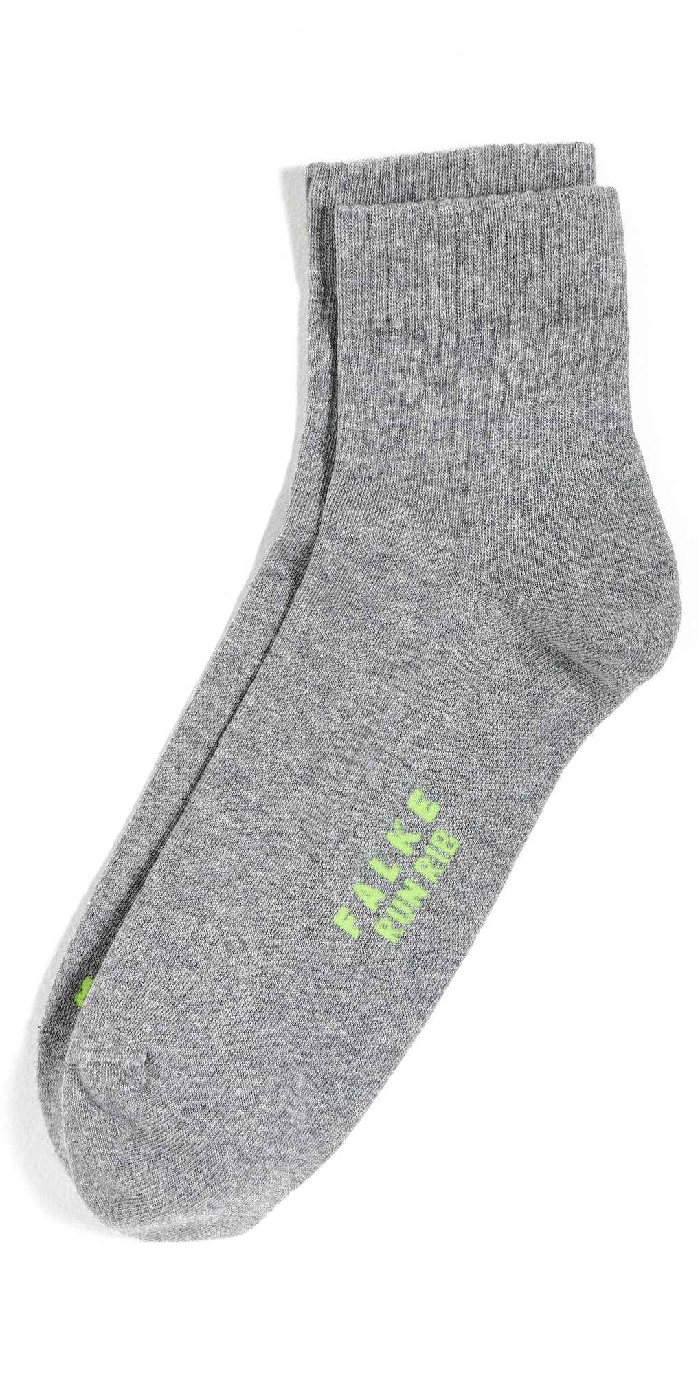 Falke Run Rib Short Socks Light Grey