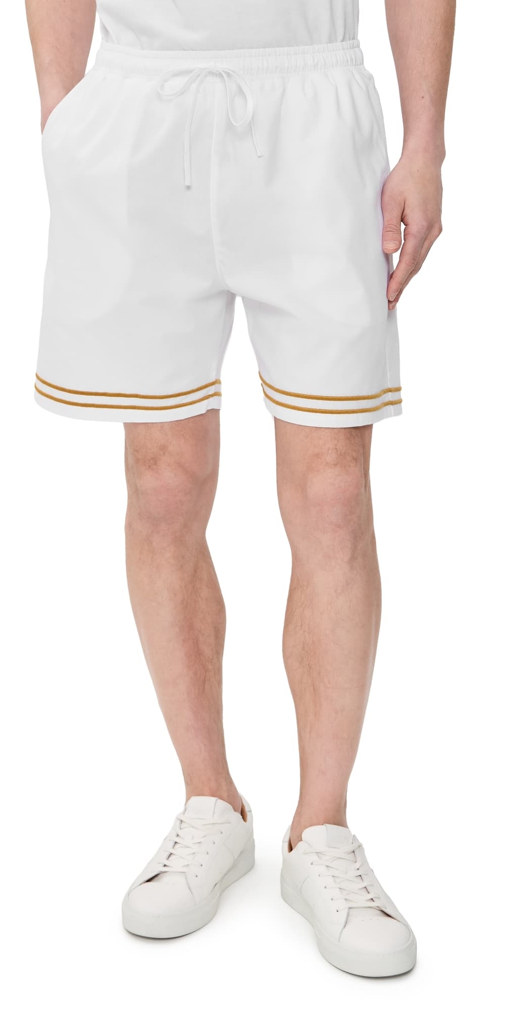 Fanm Mon Samet Embroidered Linen Shorts 6 White