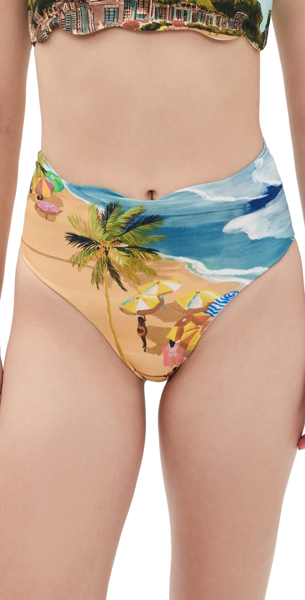 FARM Rio Copacabana Beach Multicolored Hot Pants Bikini Bottoms Copacabana Beach Multi