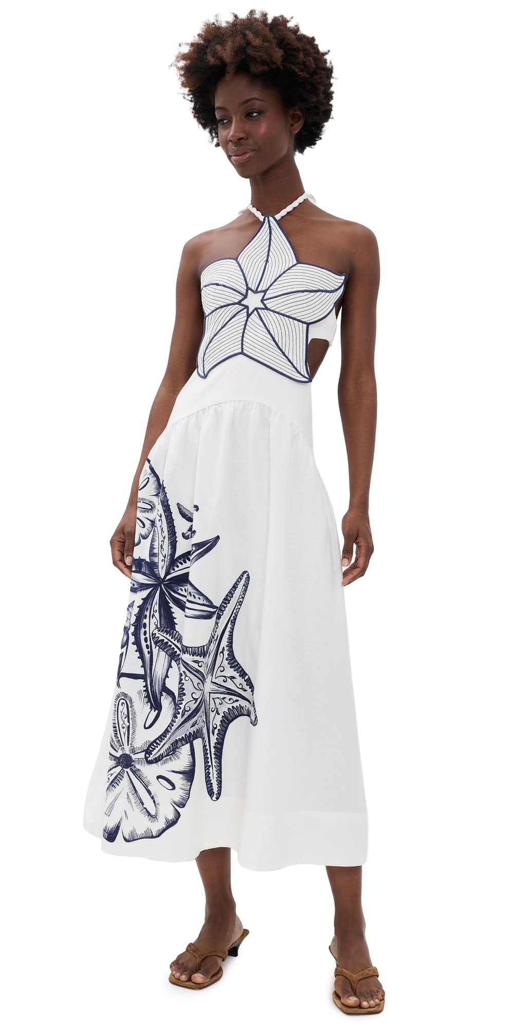 FARM Rio Coast Stars Maxi Dress Coast Stars Off-White