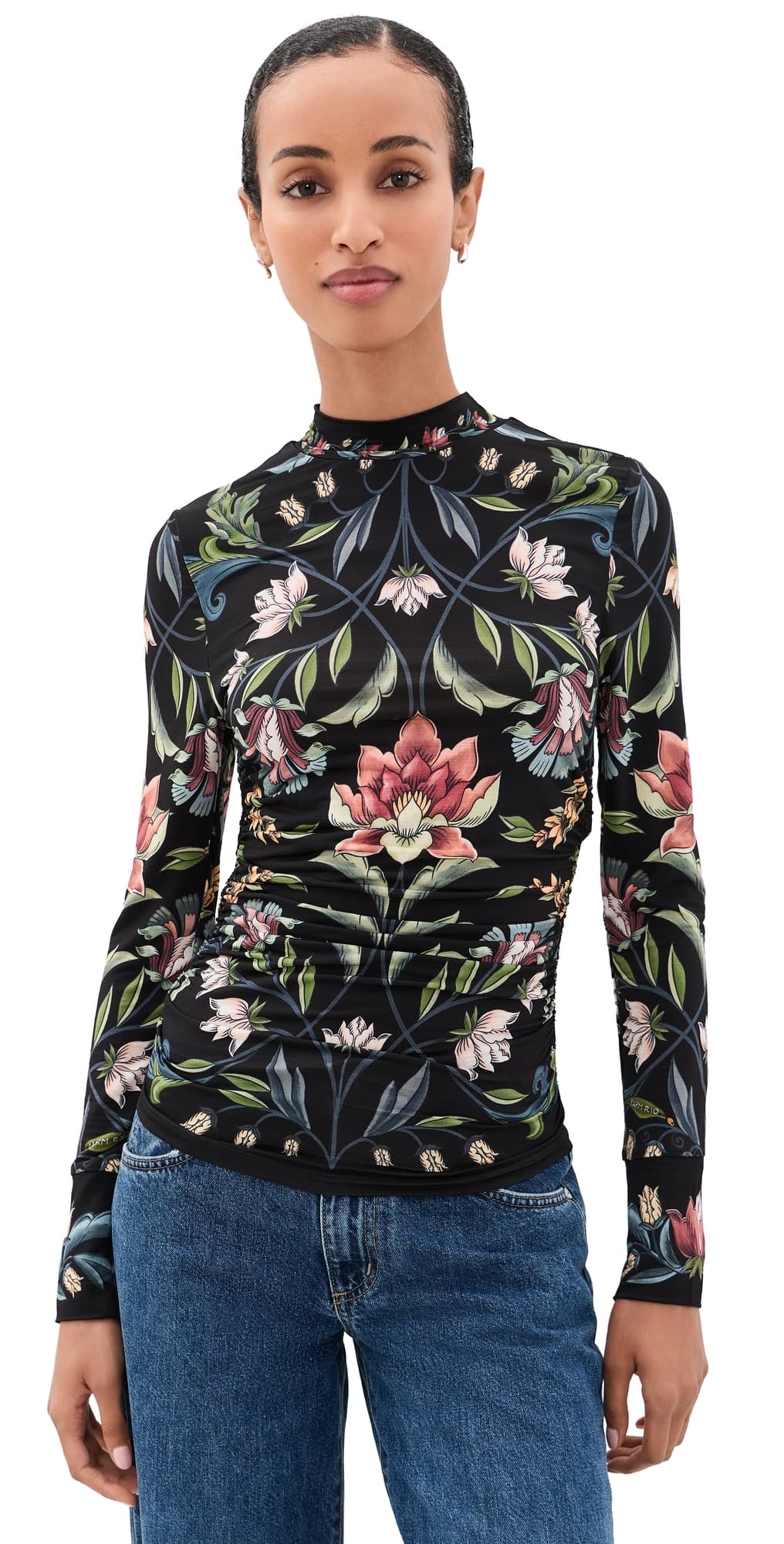 FARM Rio Natalia Jersey Blouse Natalia Black