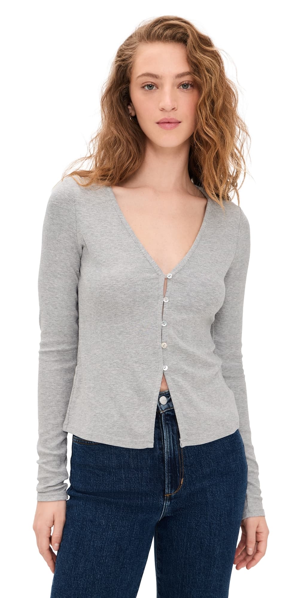 Favorite Daughter The Good Luck Long Sleeve Top Heather Grey