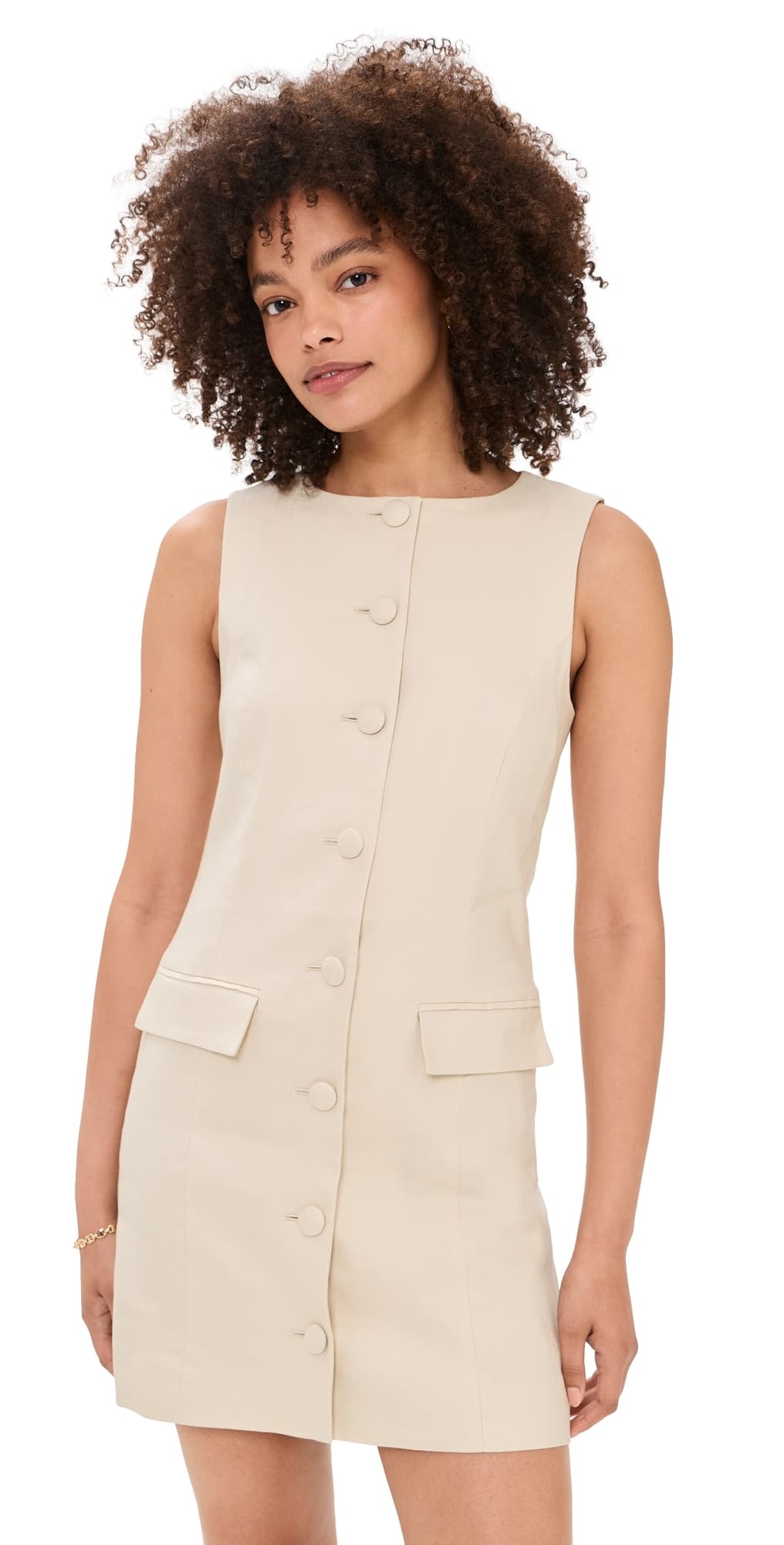 Favorite Daughter The Cece Linen Dress Light Khaki