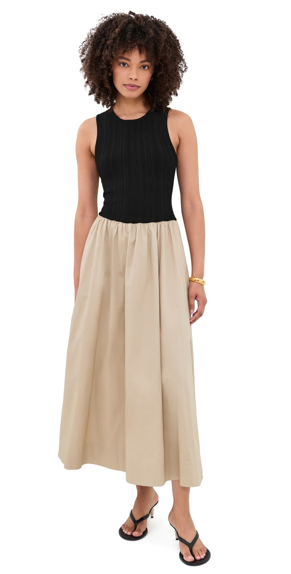 Favorite Daughter The Lennon Dress Black/Khaki