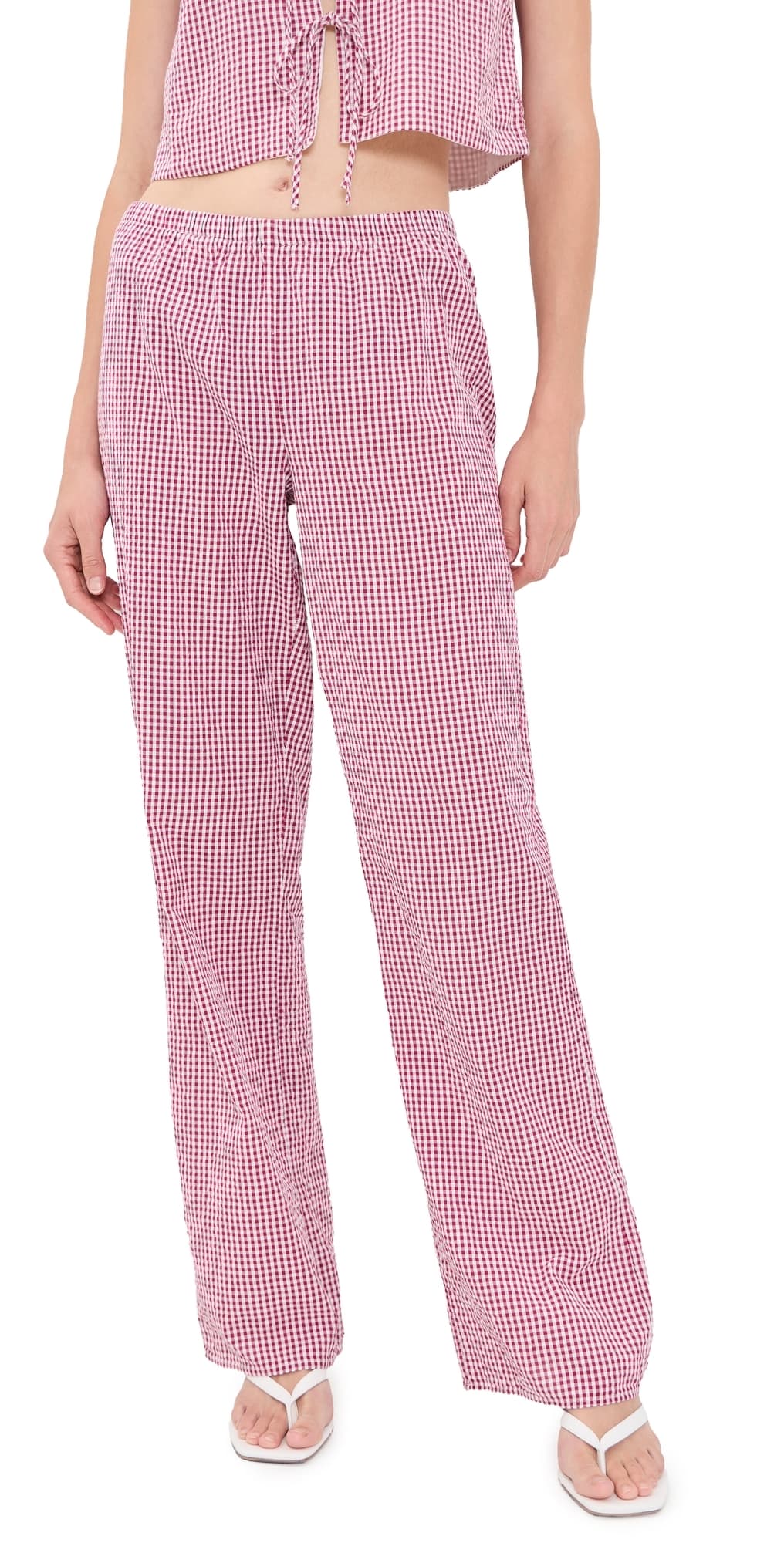 Favorite Daughter The Everything Pants Raspberry/White