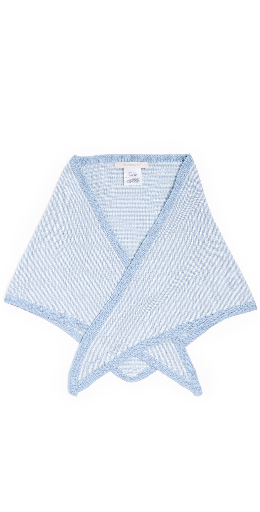 Favorite Daughter The Stripe Knitted Triangle Scarf Blue/ White Stripe · One Size