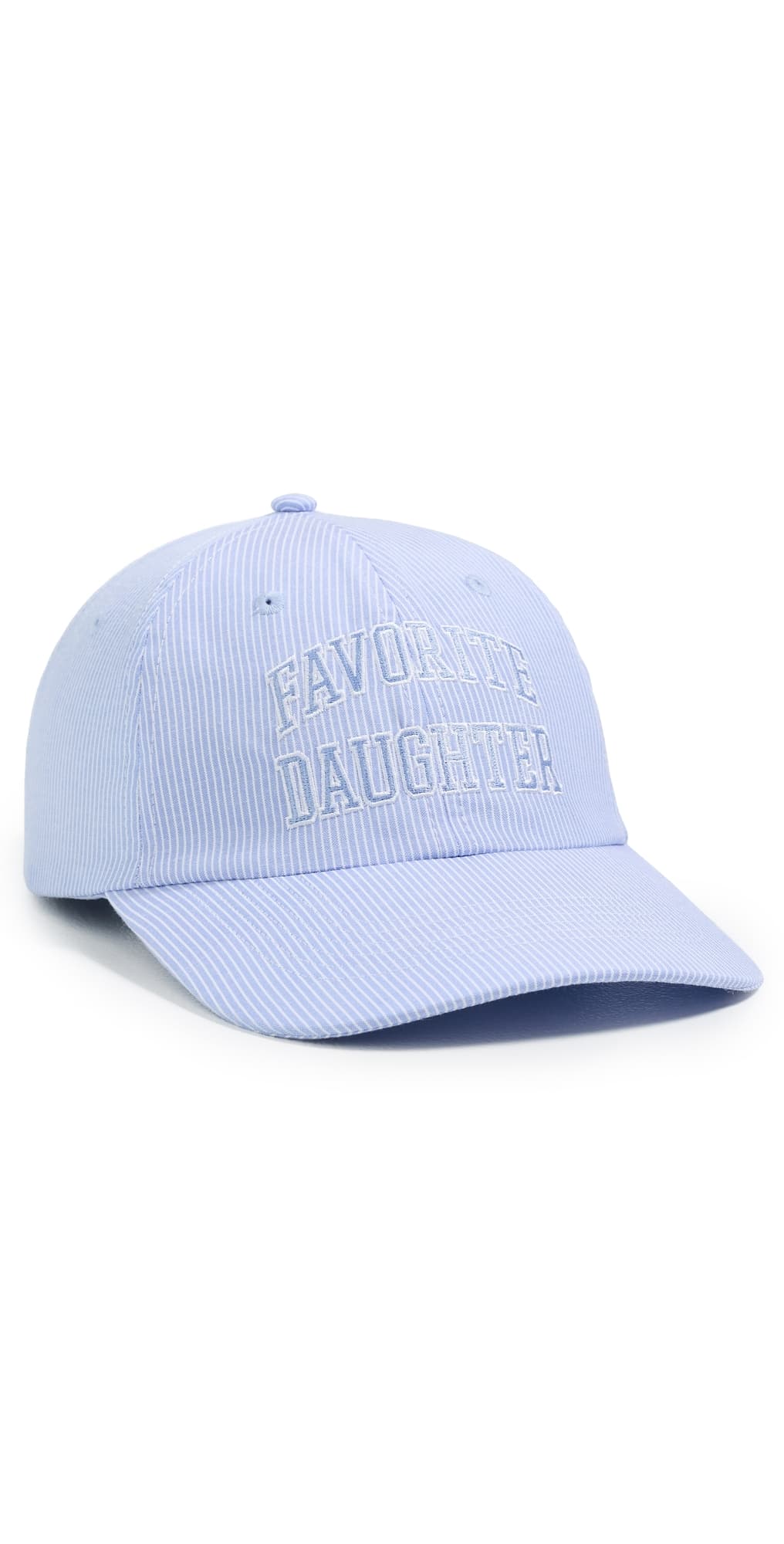 Favorite Daughter Stripe Logo Baseball Cap Blue/ White Stripe