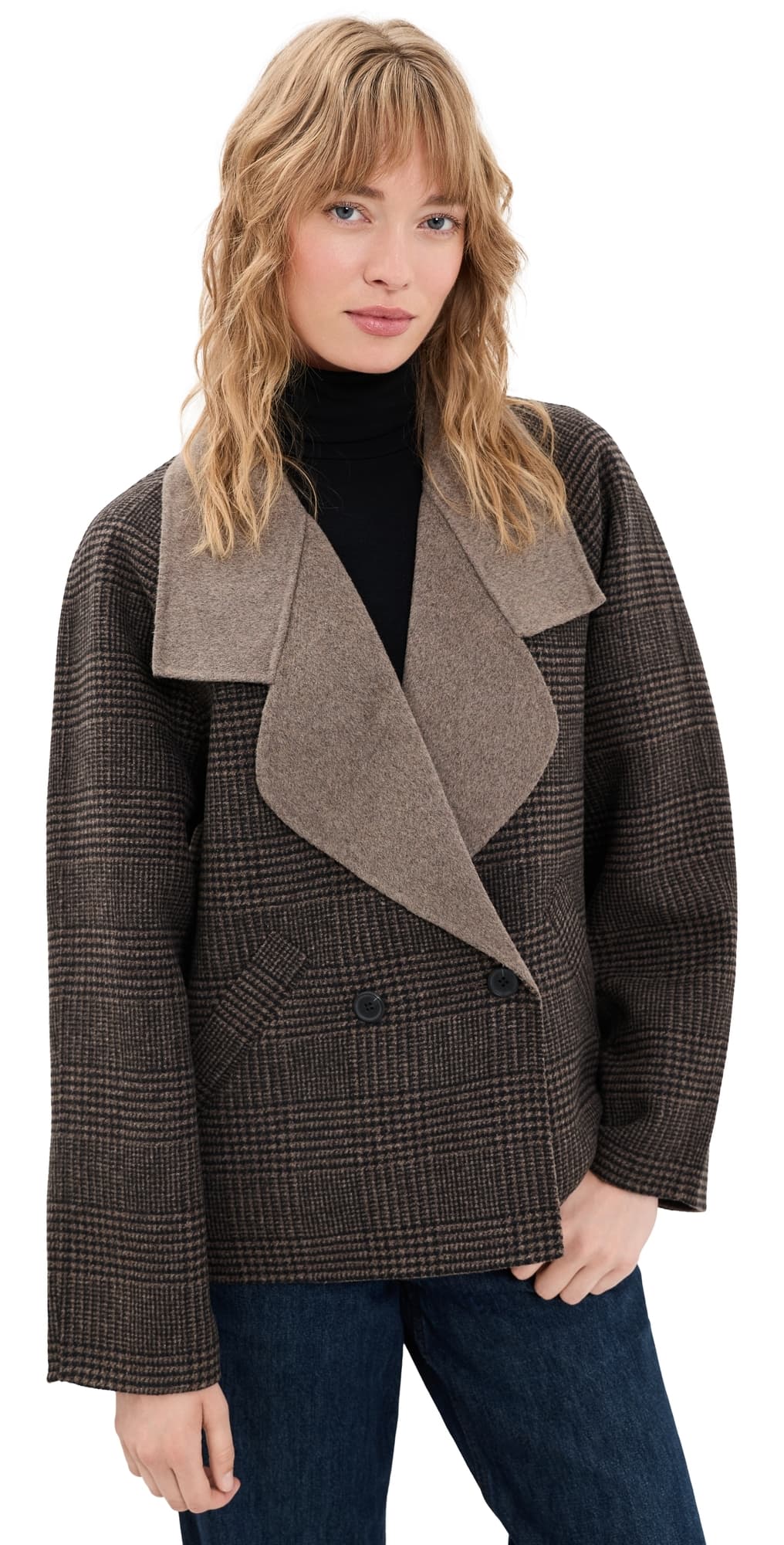 Favorite Daughter The Cameron Coat Ganache Houndstooth