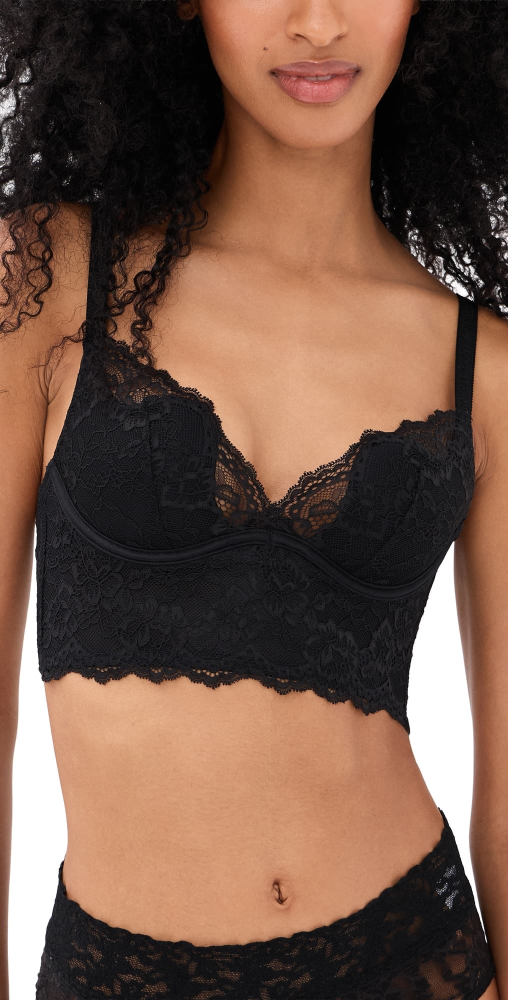 Fleur du Mal Bianca Lace Seduce U- Plunge Bra Black
