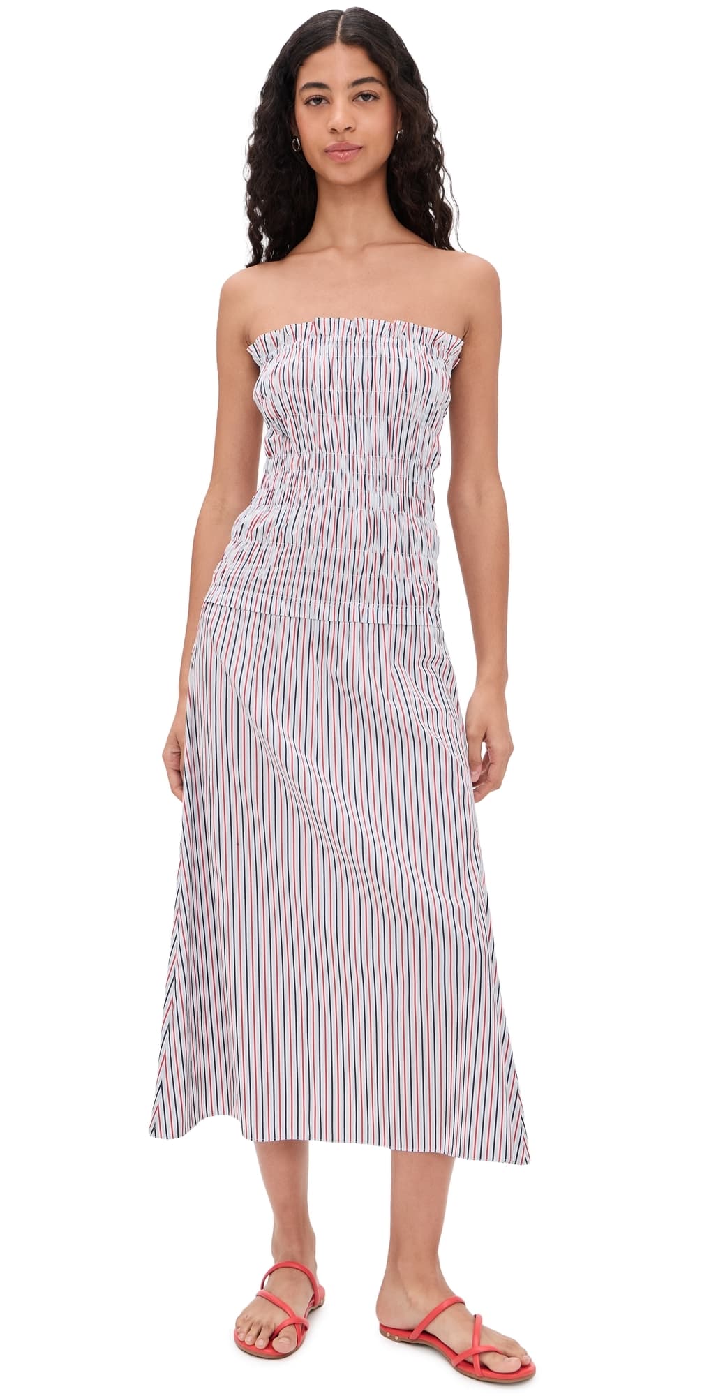 FAITHFULL Amalita Midi Dress Venezia Stripe