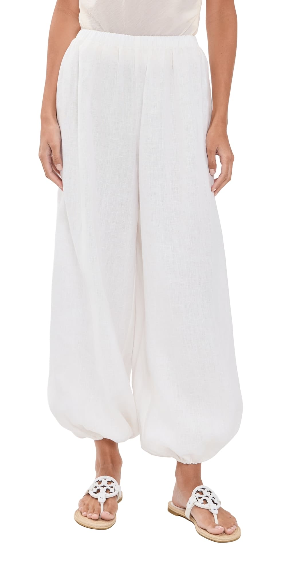 FAITHFULL Kortez Linen Balloon Pants White