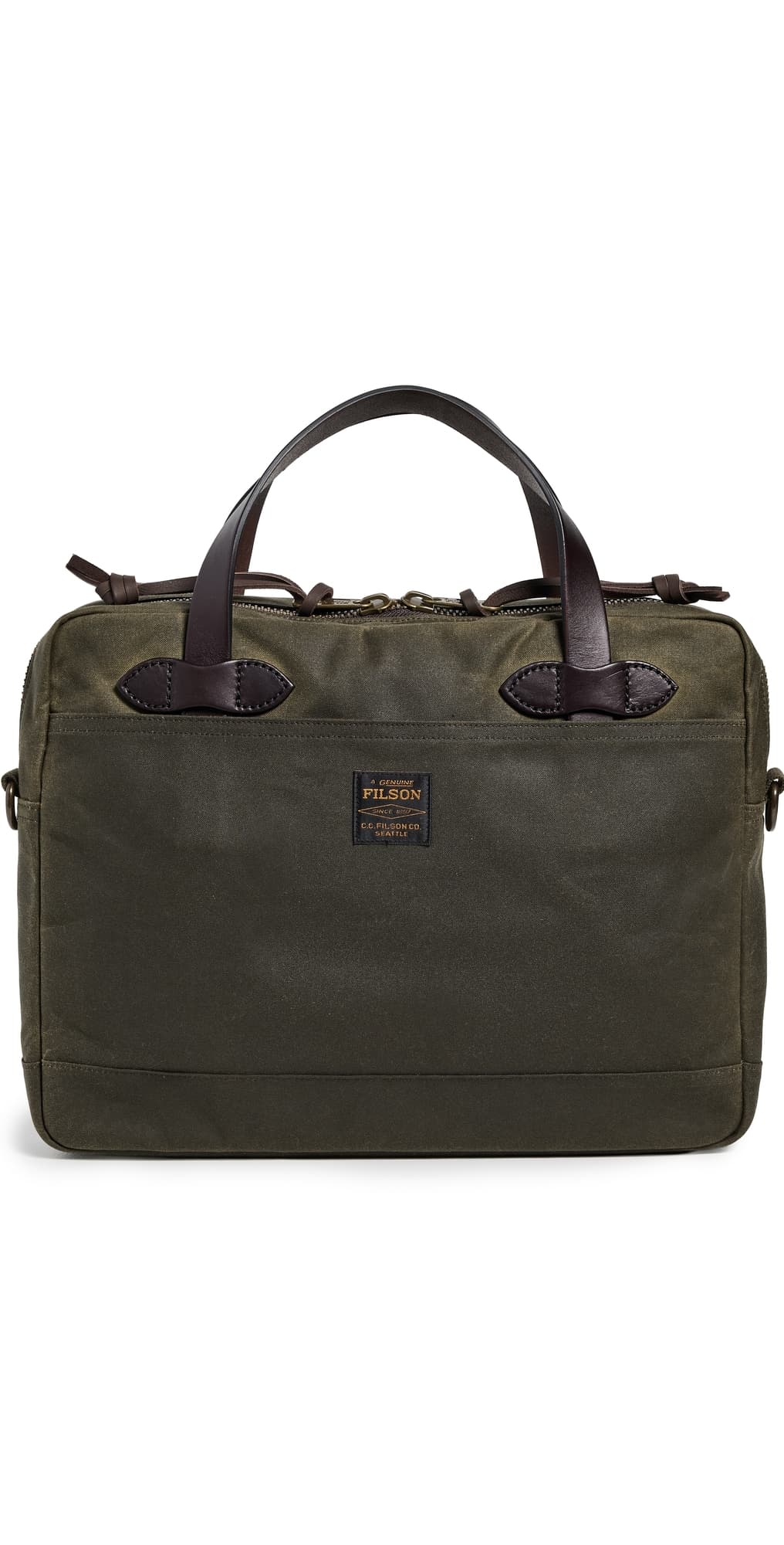 Filson Tin Cloth Compact Briefcase Otter Green