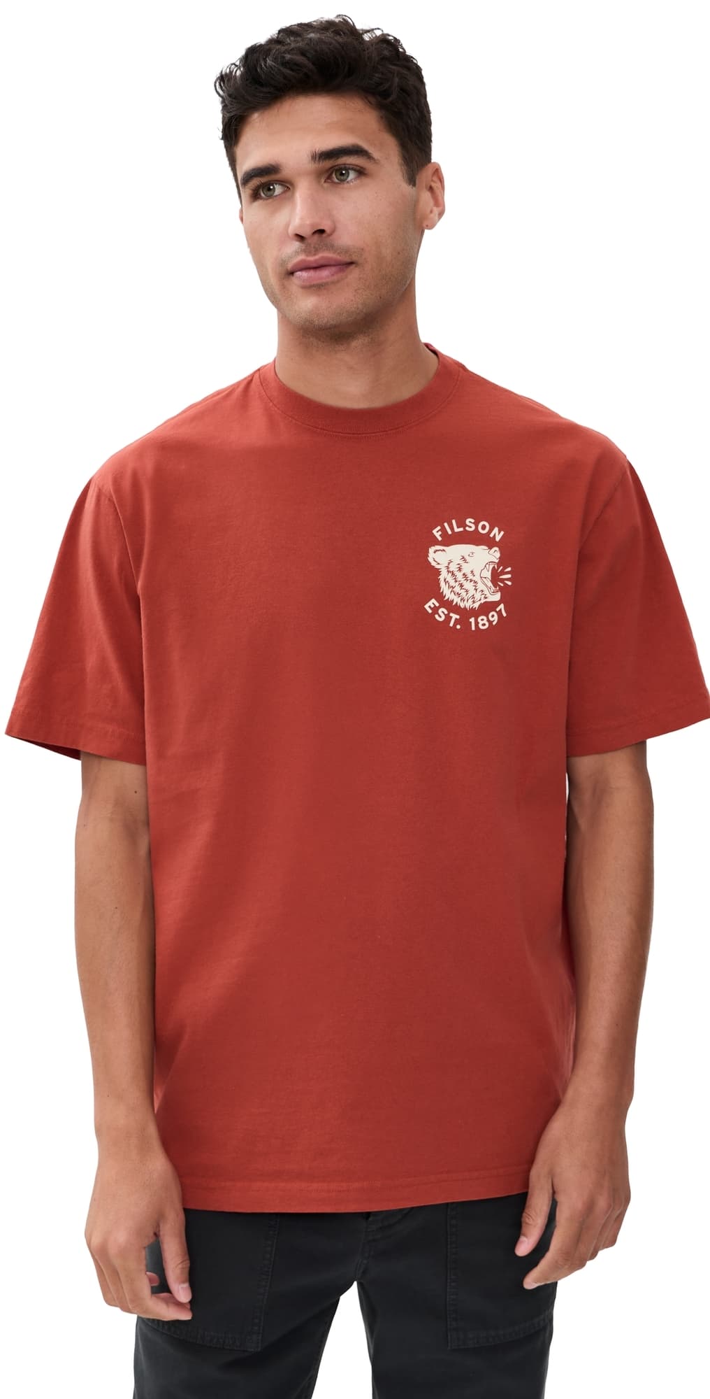Filson Short Sleeve Bear Graphic Tee Chili Oil