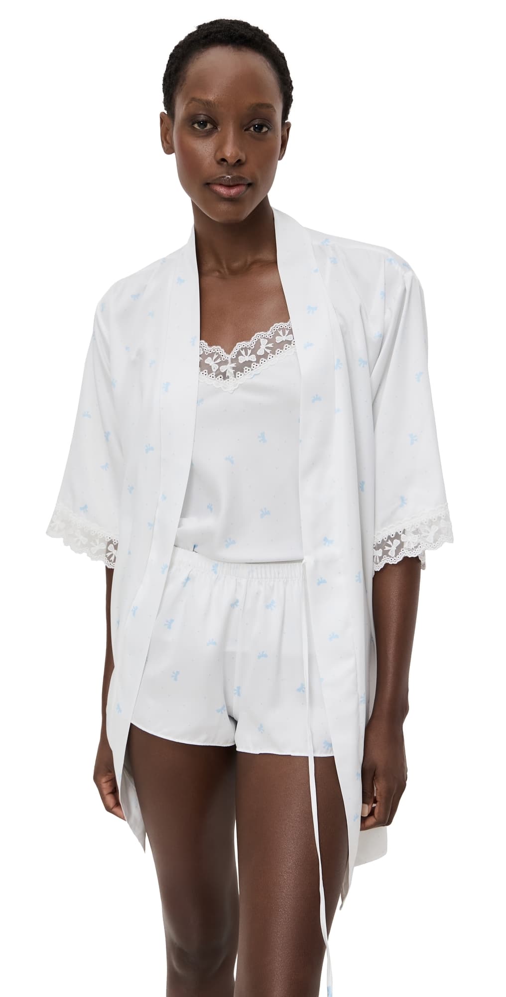Flora Nikrooz Sabrina 3 Piece Pajama Set Ivory XS