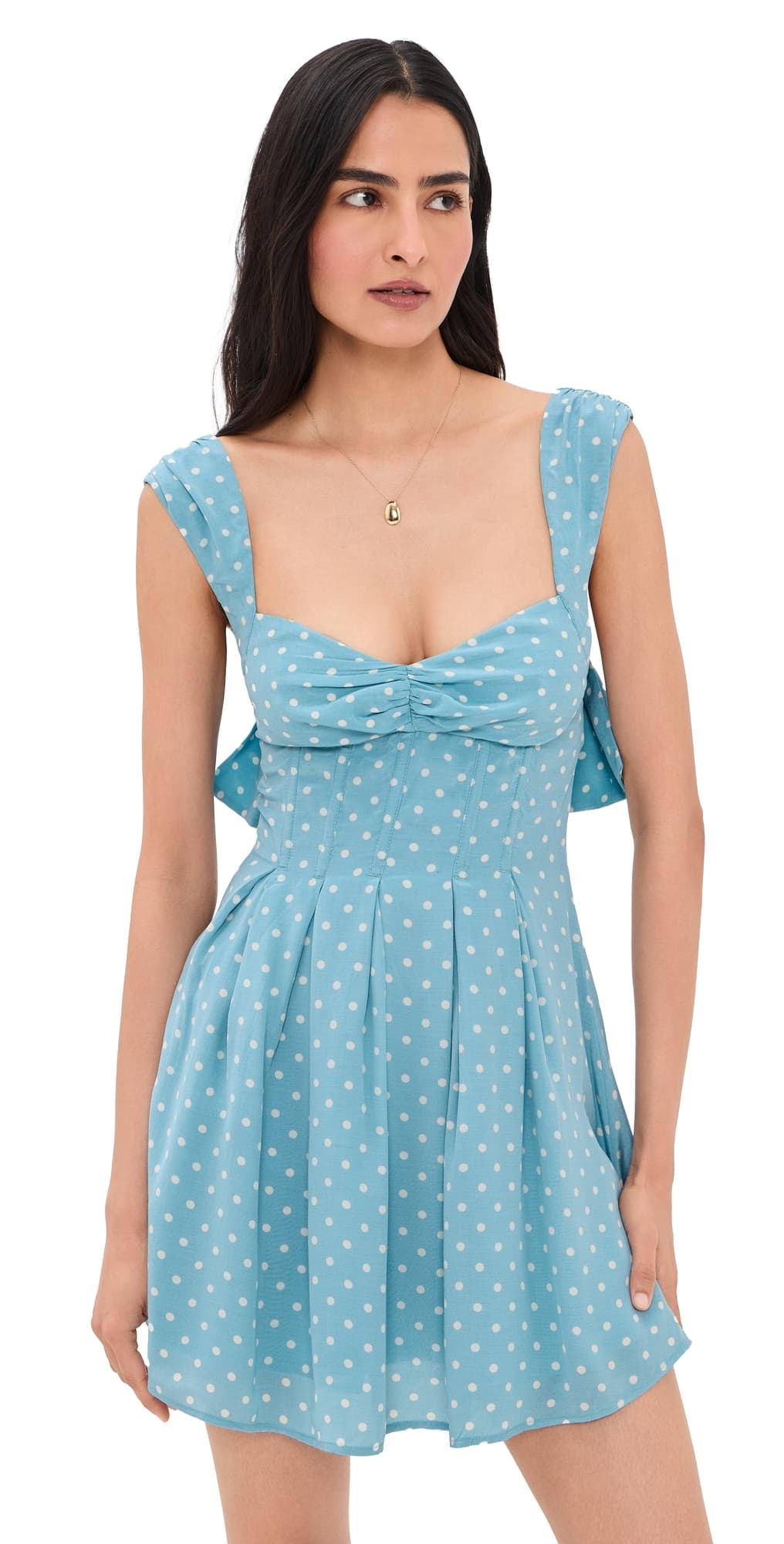 For Love & Lemons August Mini Dress Blue