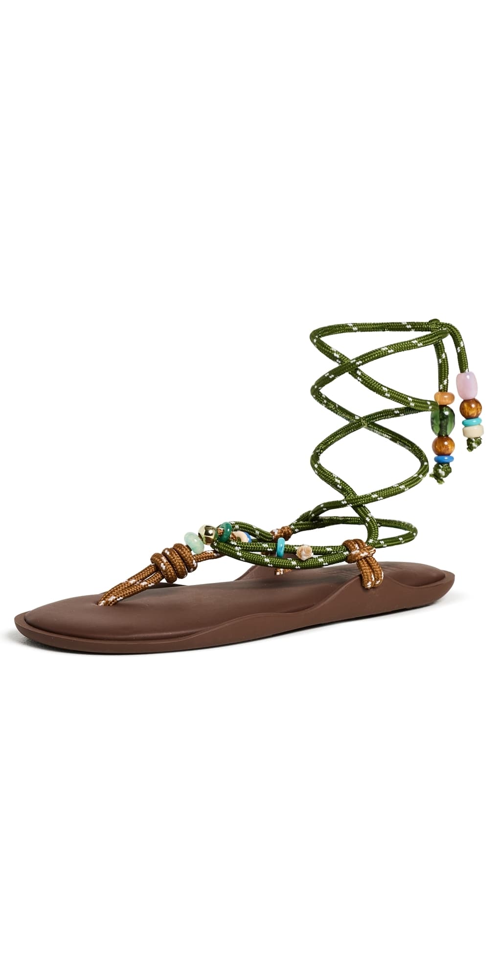 Flòwze x Collanine Colorate Flo Twin Sandals Brown/Military Green