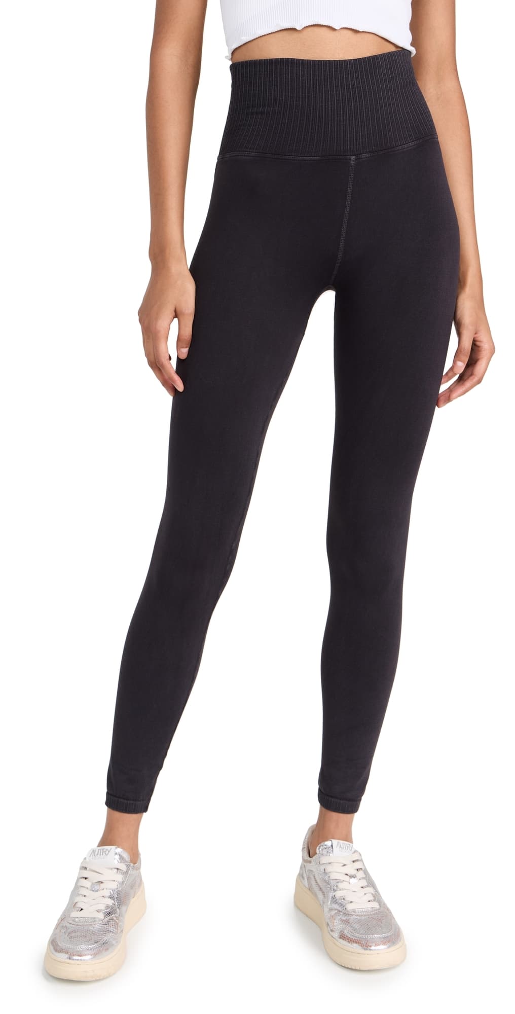 FP Movement Good Karma High Waisted 7/8 Leggings Washed Black