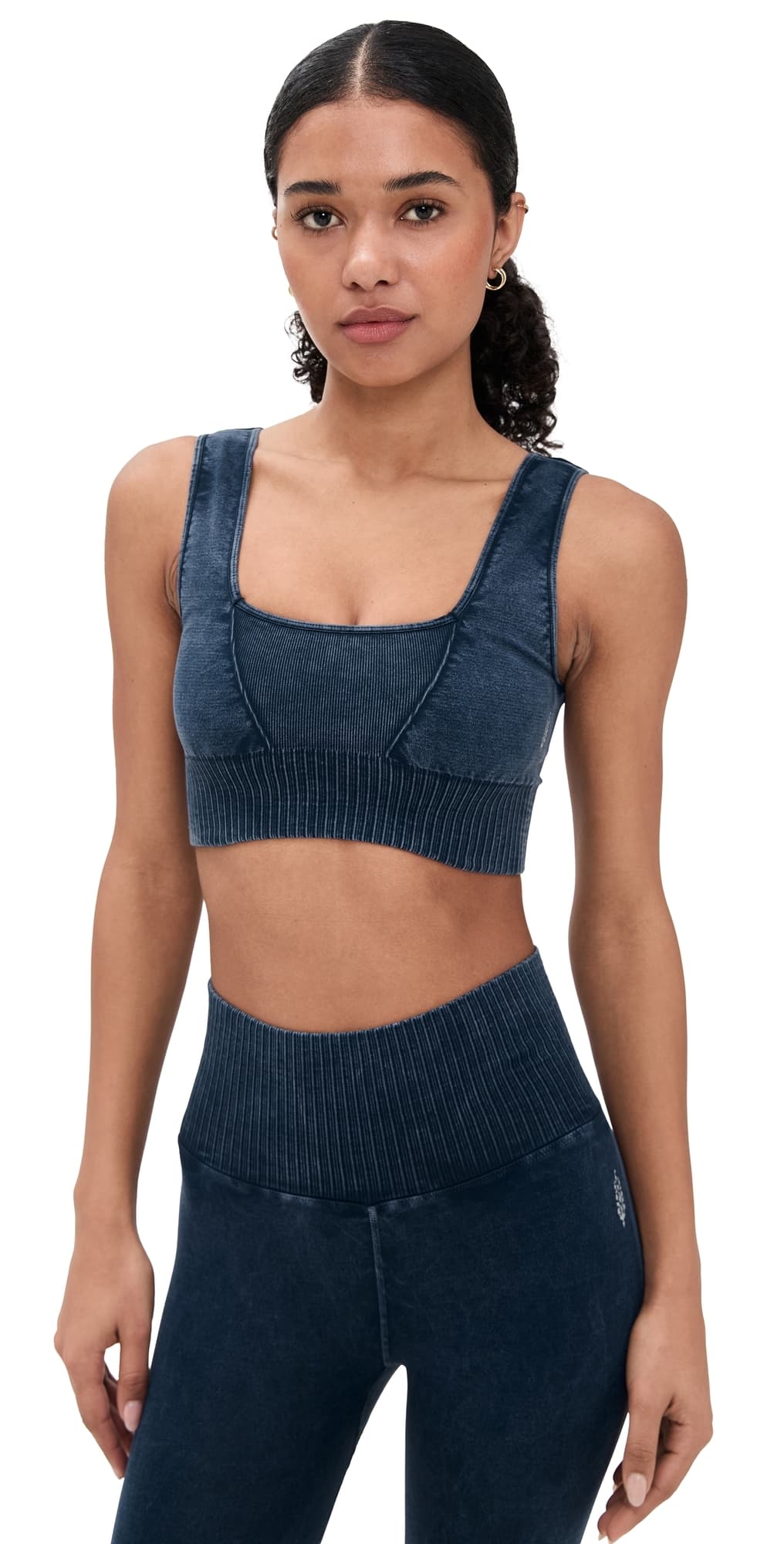 FP Movement Square Neck Good Karma Bra Navy · XS/S