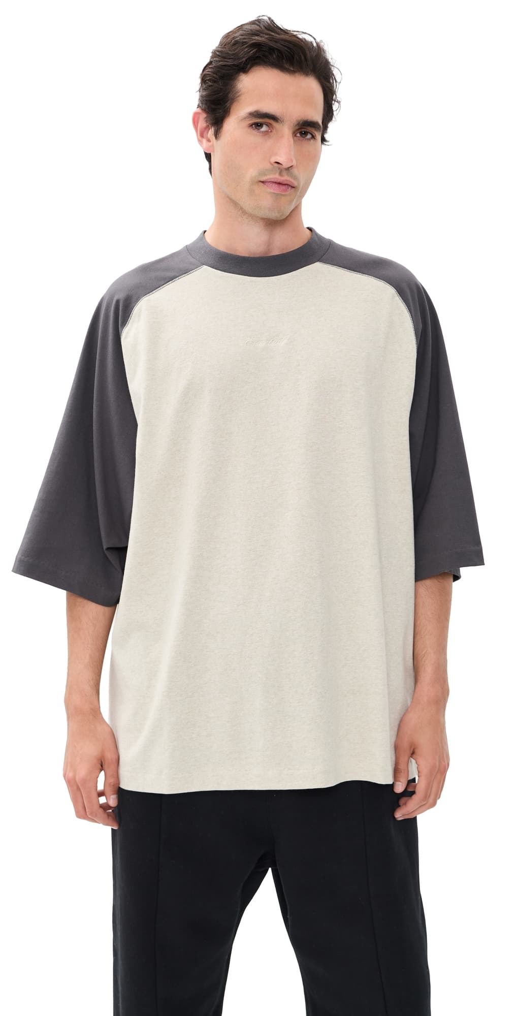 Fear of God Signature Baseball Tee Heather Stone/Iron Grey