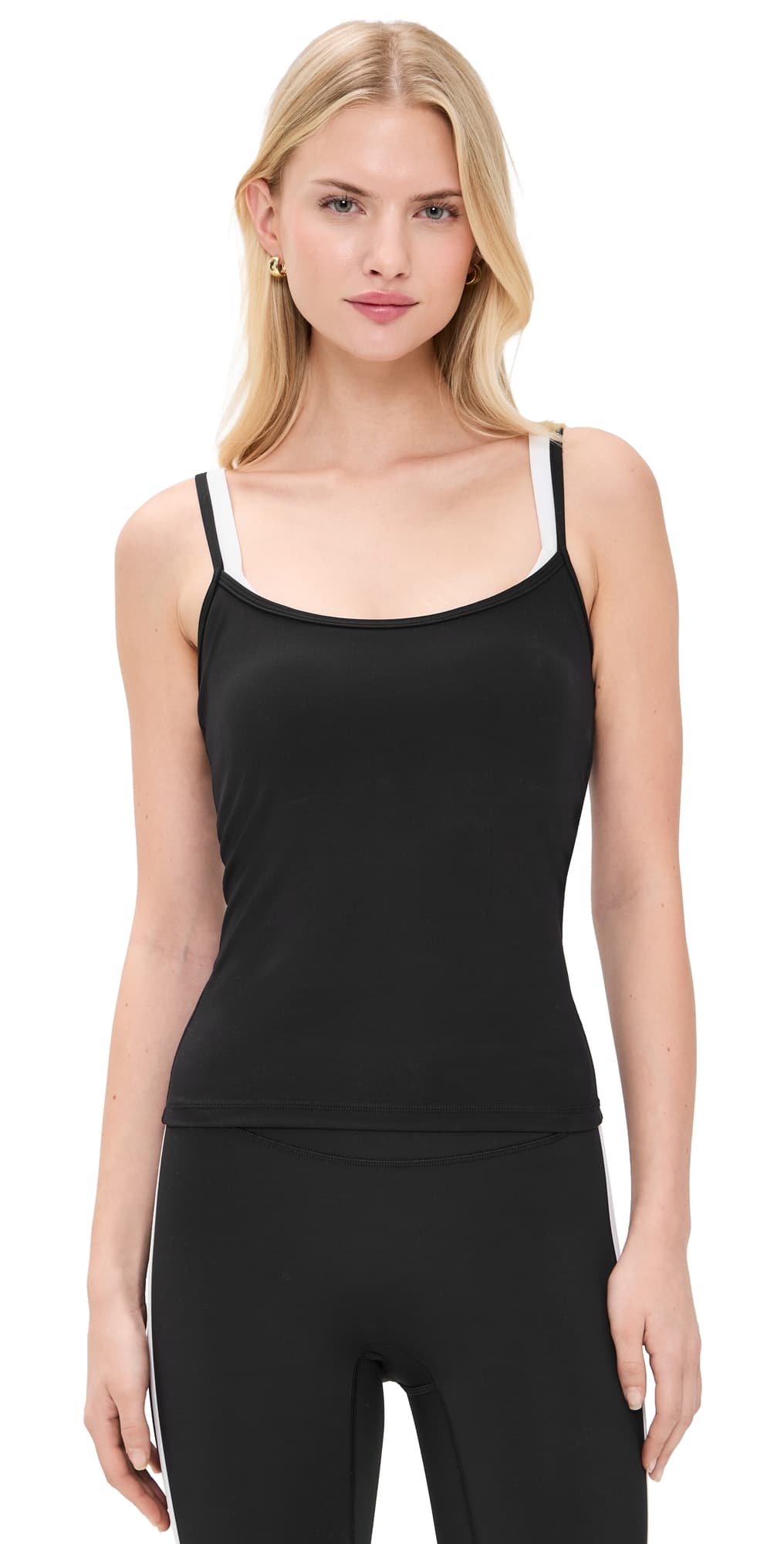 FORM Layered Tank Black w/ White Contrast · XS