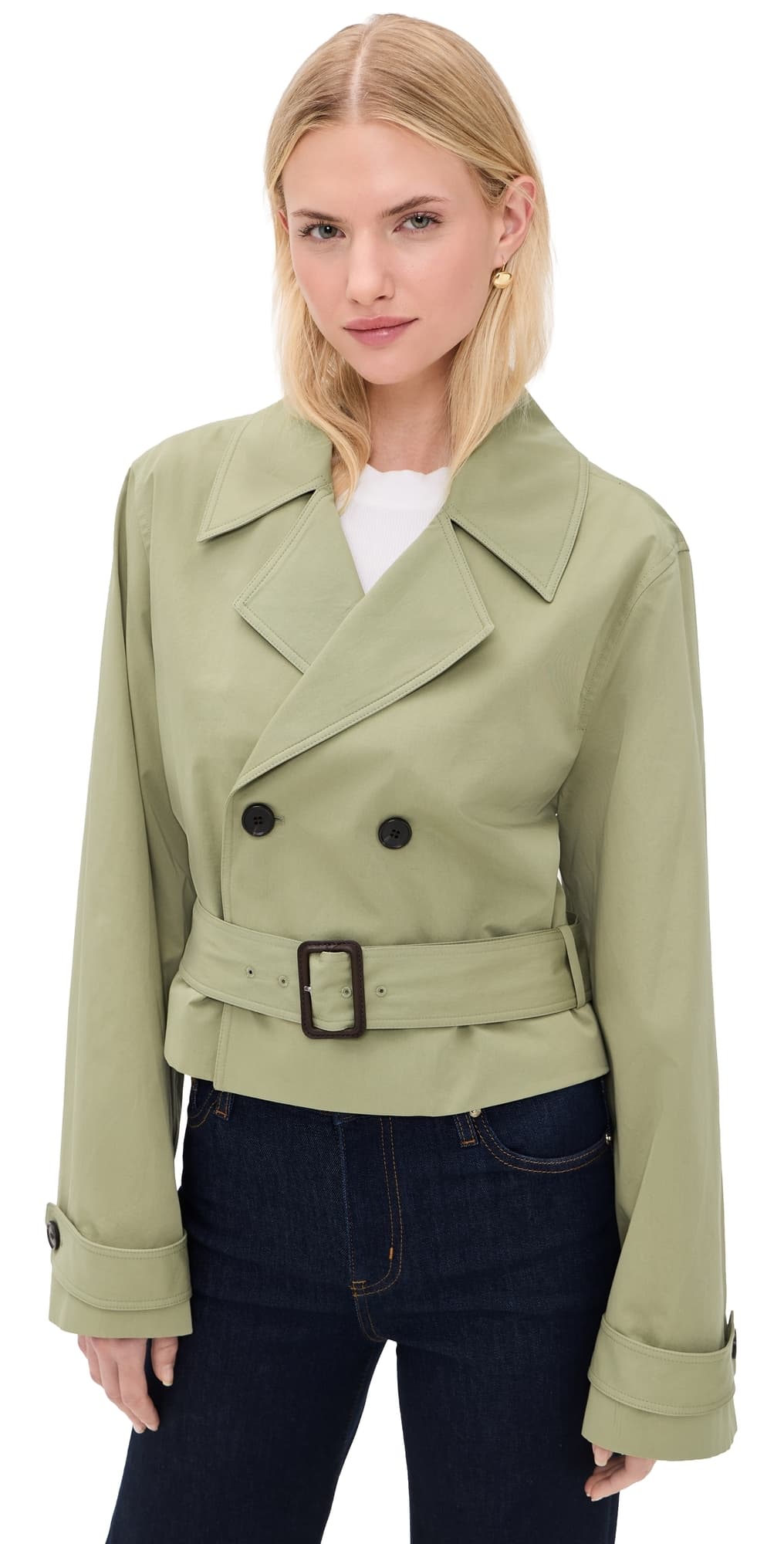 FRAME The Uniform Trench Coat Military Green