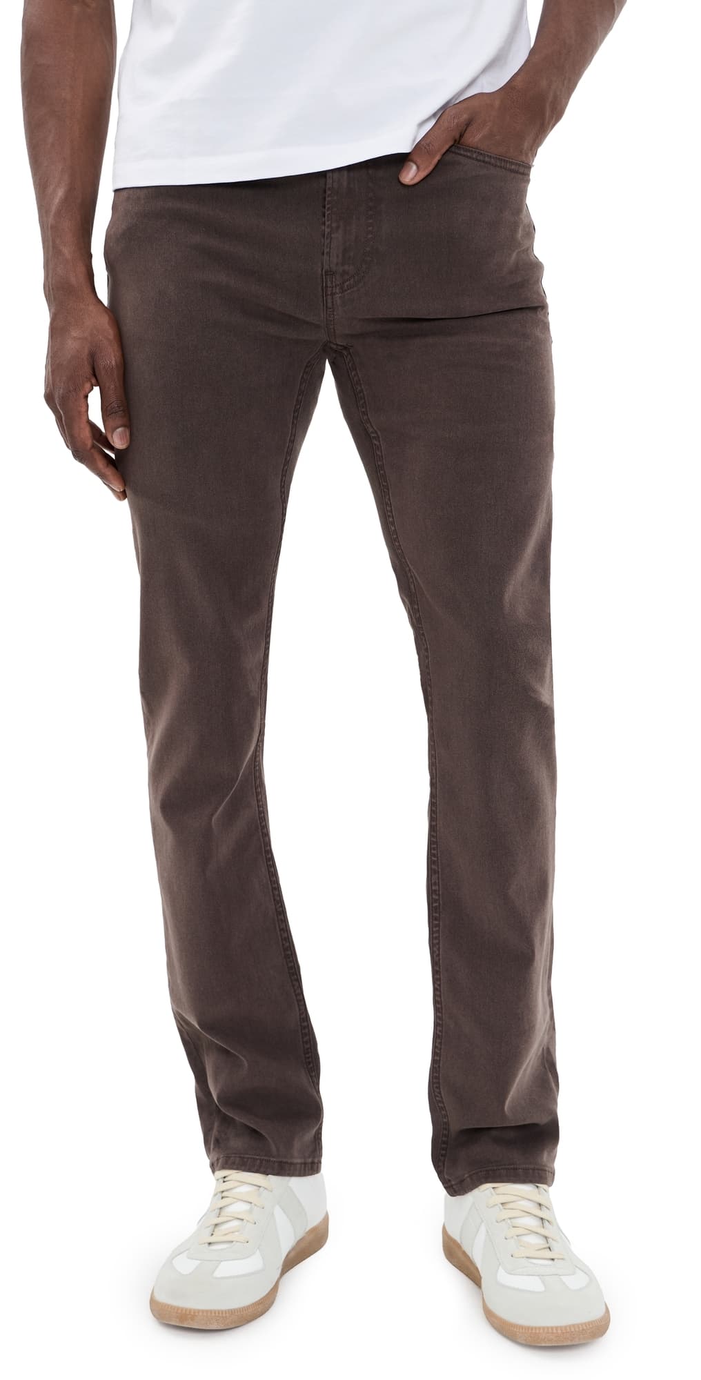 FRAME Modern Straight Twill Jeans Dark Chocolate