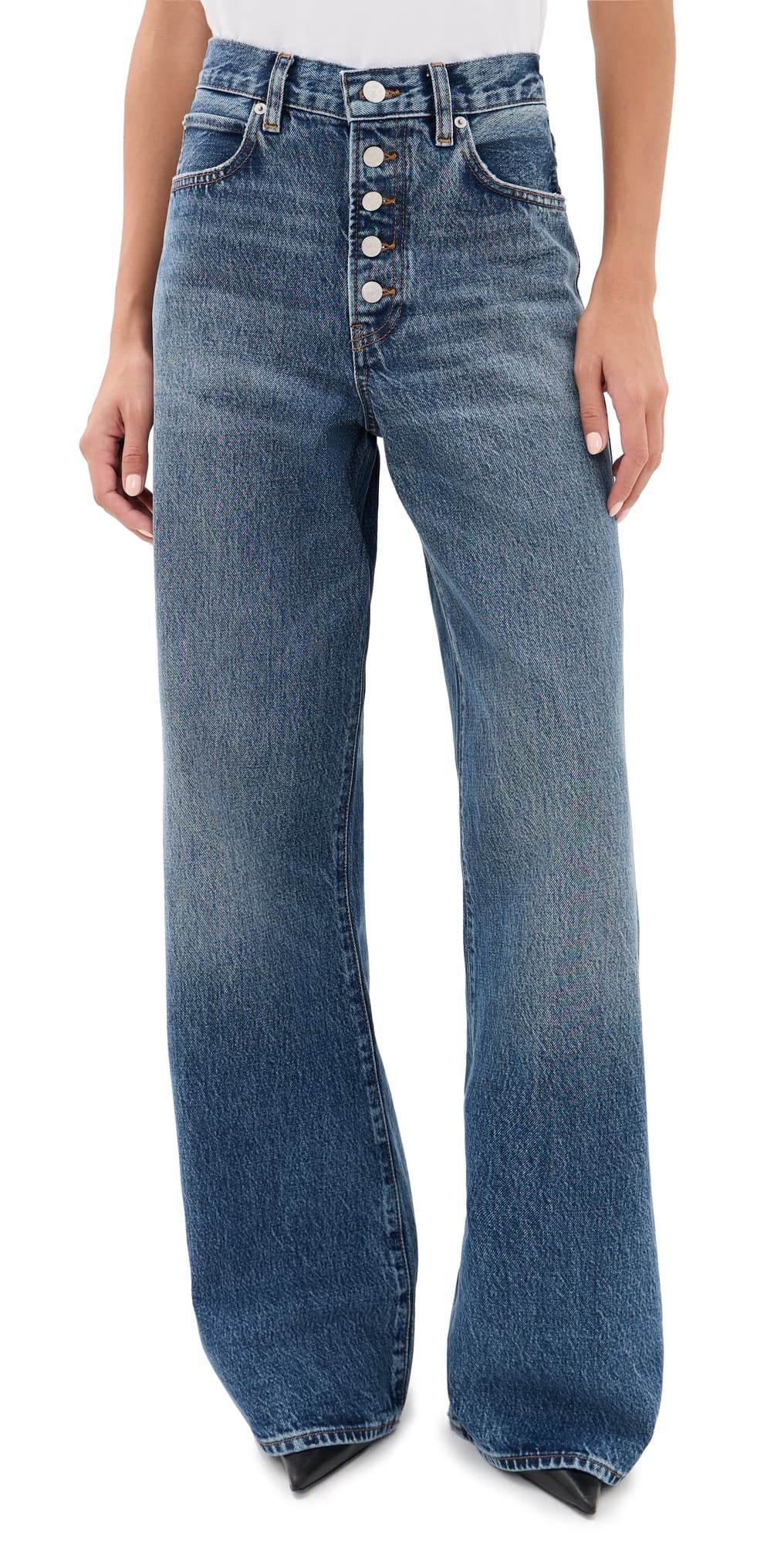 FRAME The Loose Exposed Buttons Jeans Soundwave